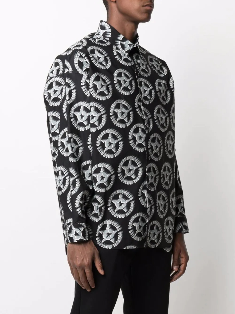 logo-print long-sleeve shirt - 3