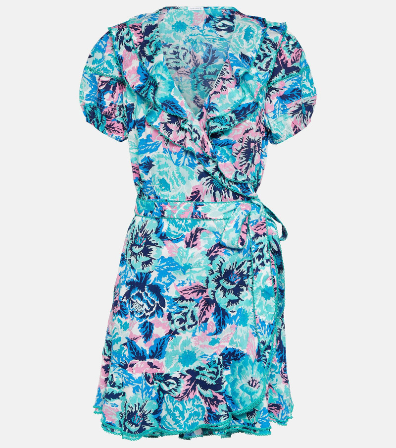 Aude printed wrap minidress - 1