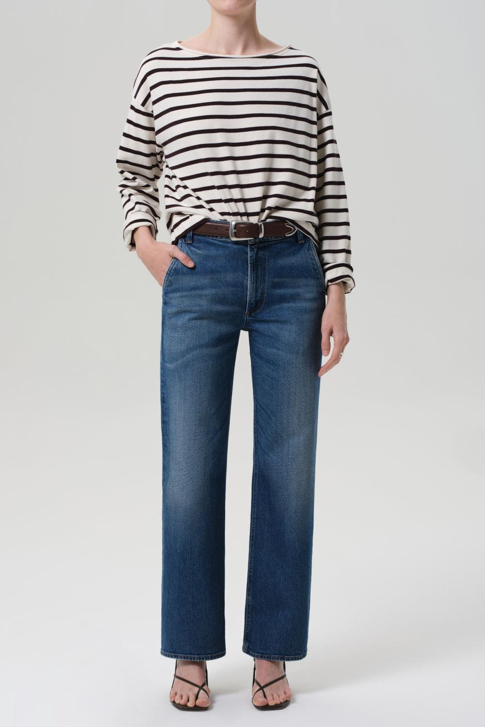 Boat Neck Long Sleeve Top - 2
