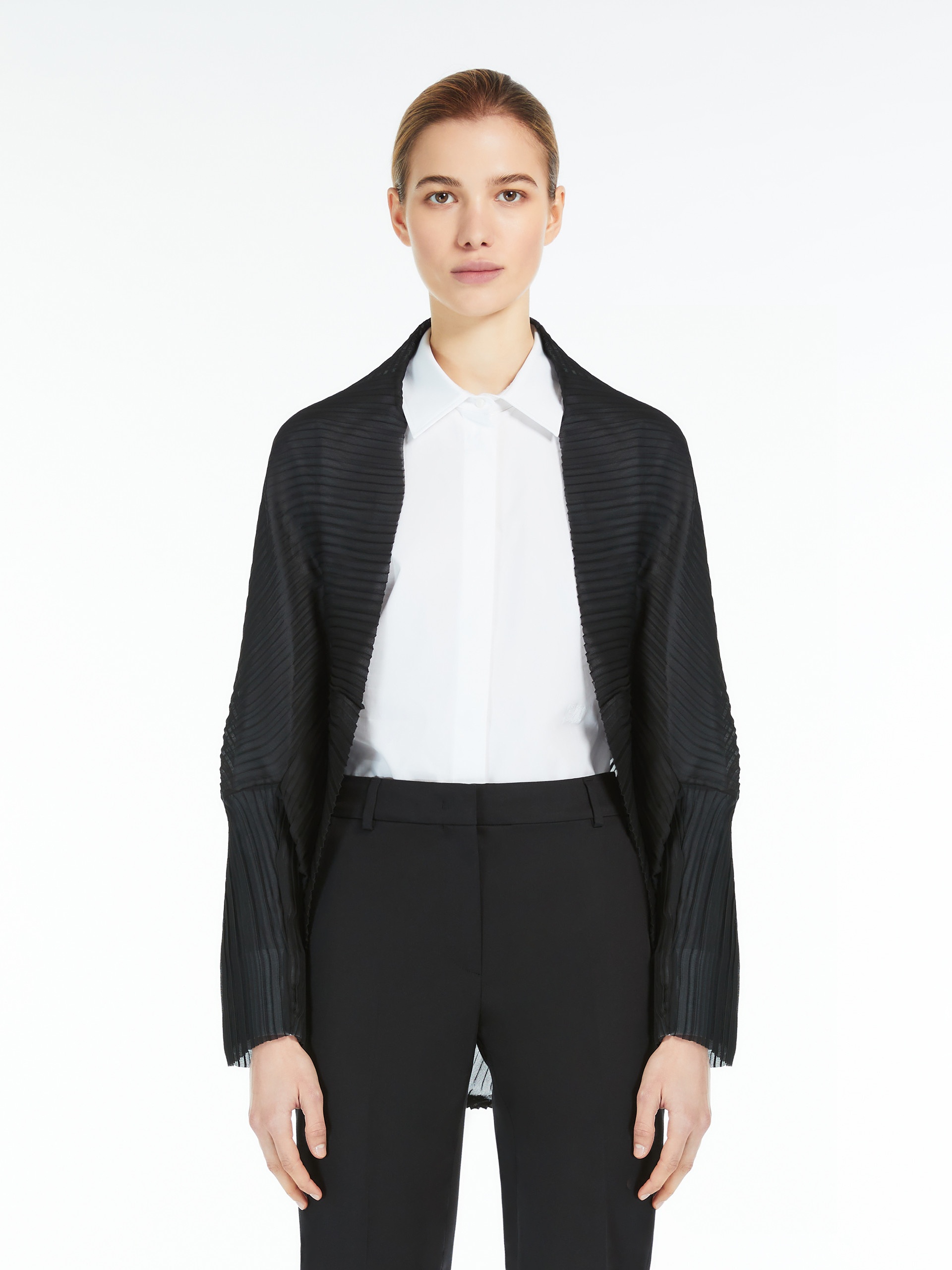 VESUVIO Shrug in pleated fabric - 3