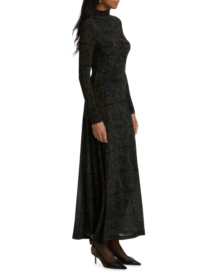 Women's Koa Jersey Ruched-Front Turtleneck Dress - Desert Jasper 4