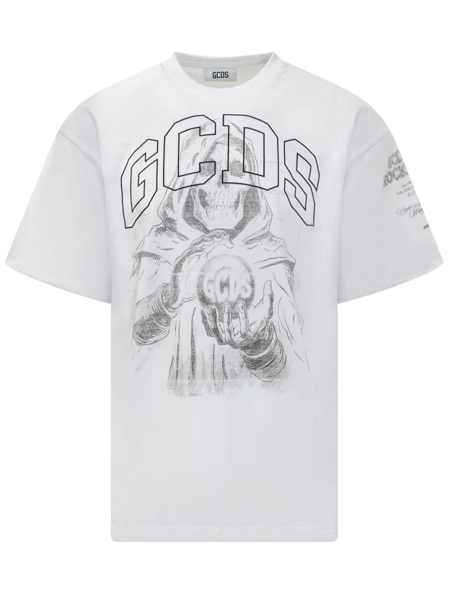 Gcds Gcds T-Shirt With Grim Reaper Print - 1