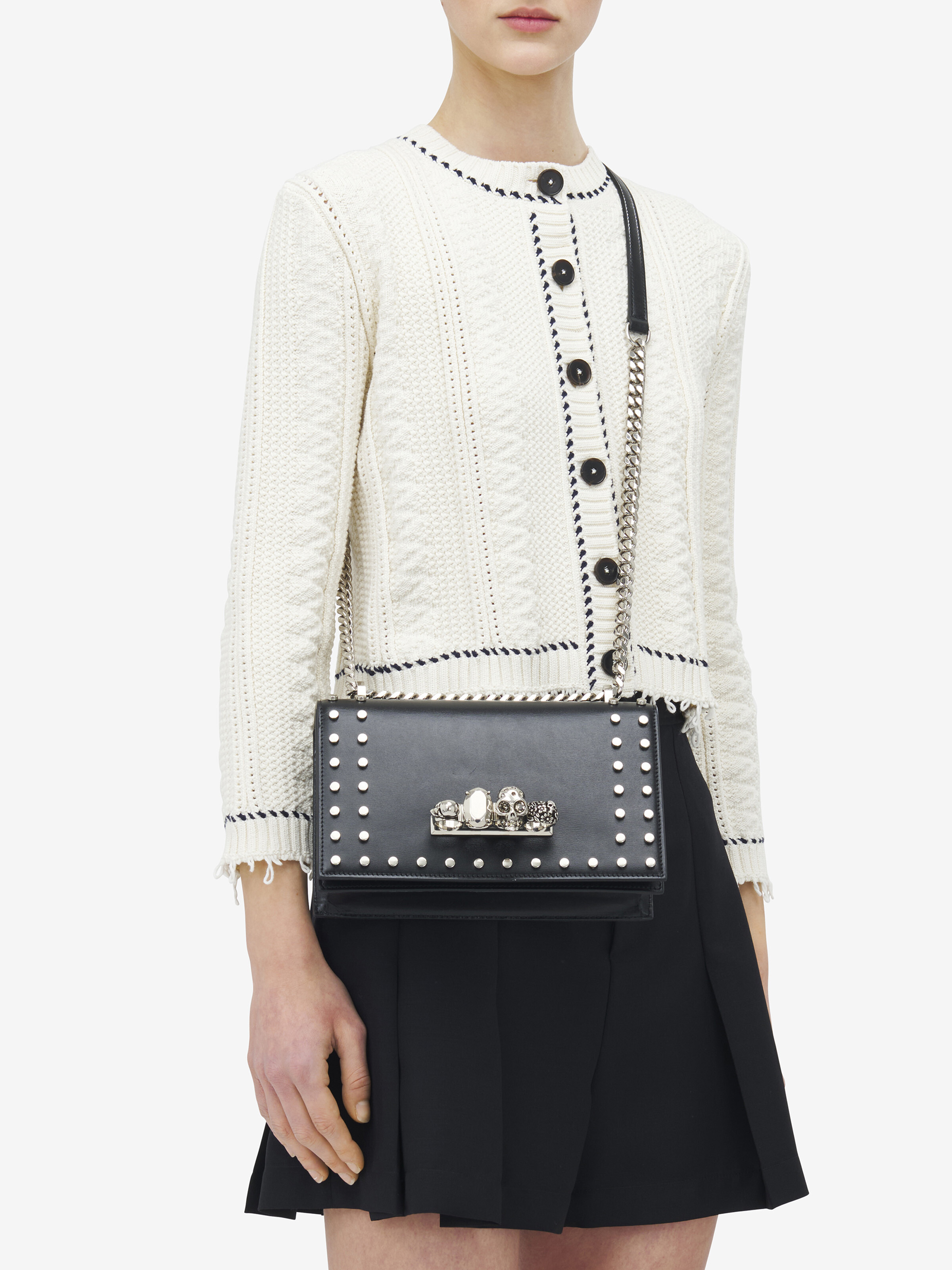 Stud-Embellished Jewelled Satchel - 2