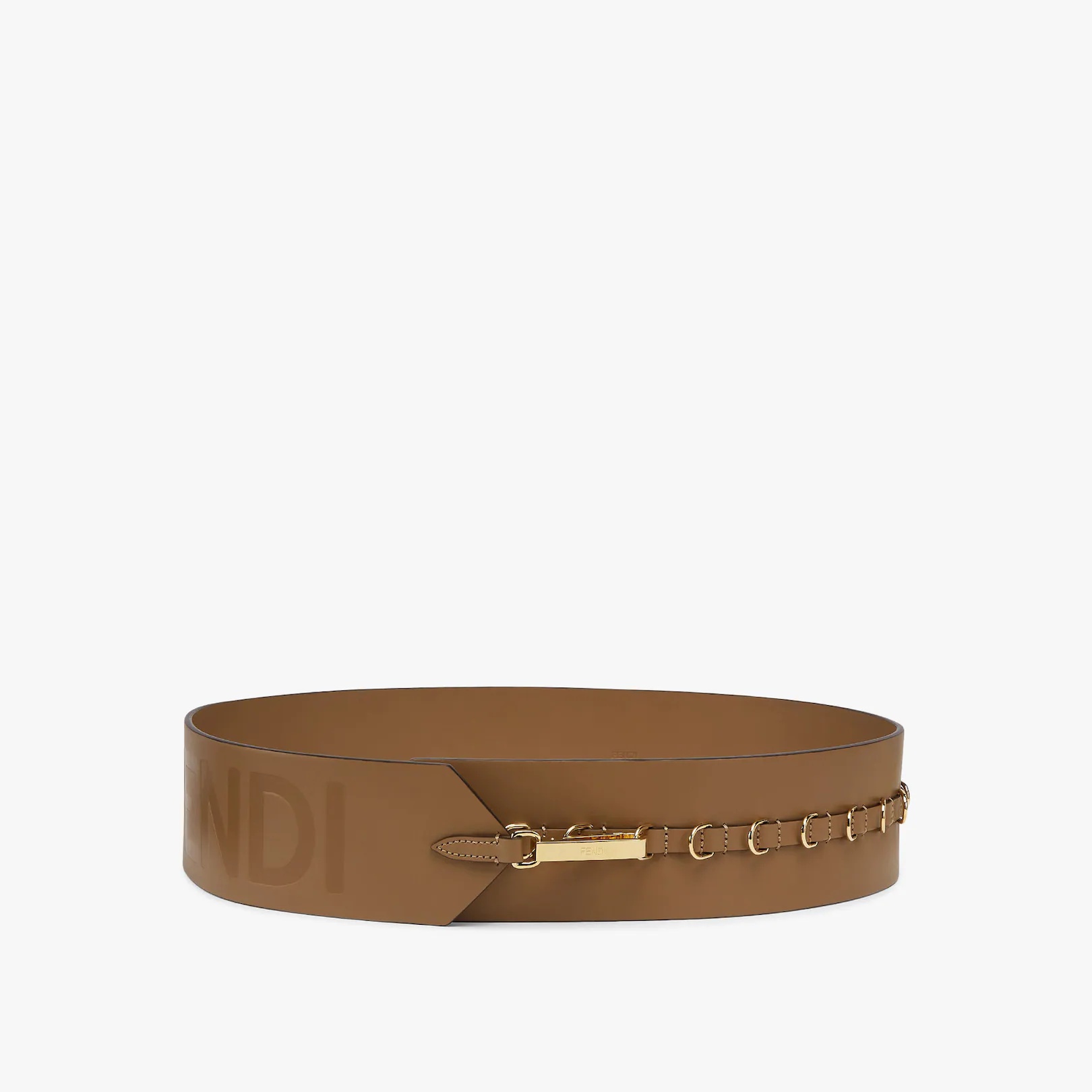 Brown leather belt - 1