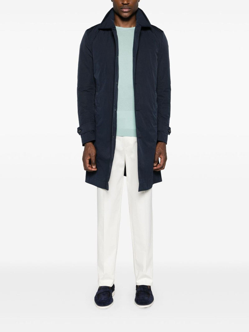 HUGO spread-collar single-breasted coat outlook