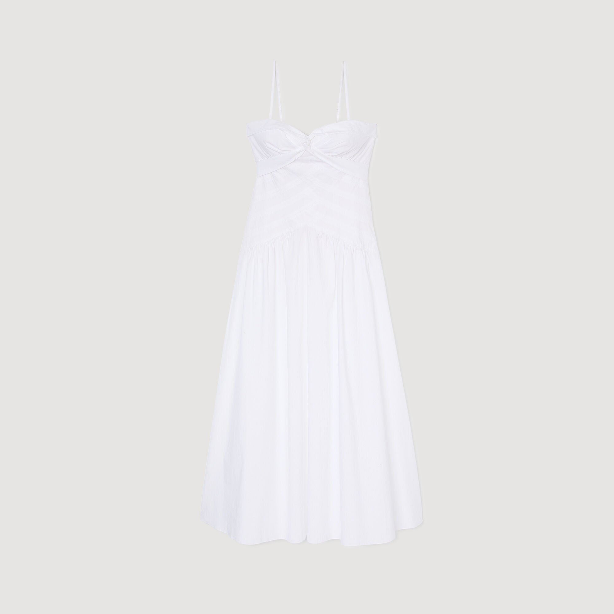 DRAPED BUSTIER MAXI DRESS - 6