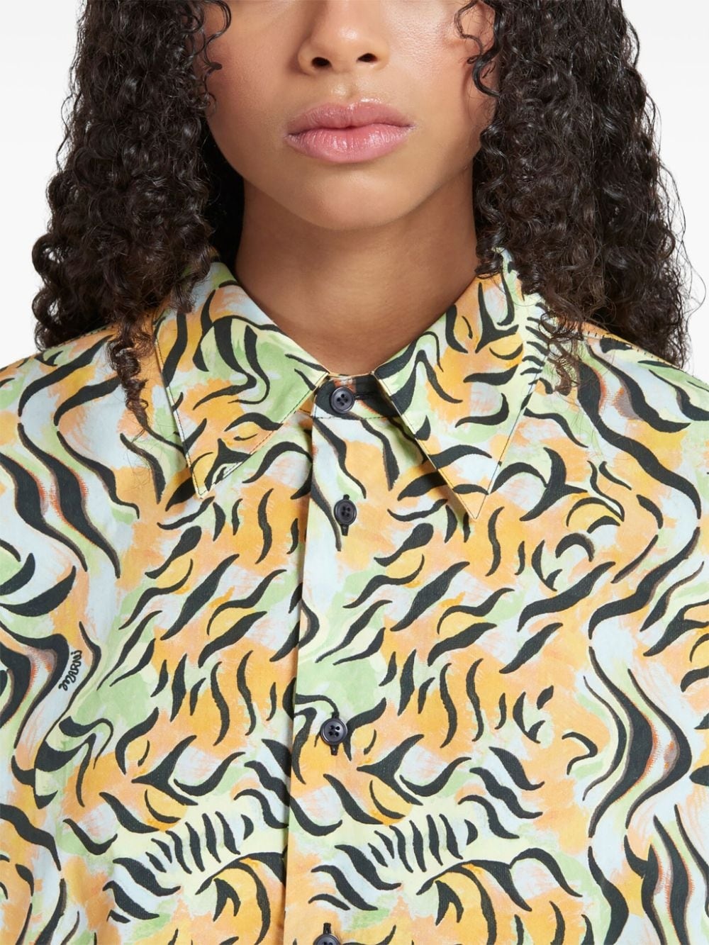 abstract-print long-sleeve shirt - 5