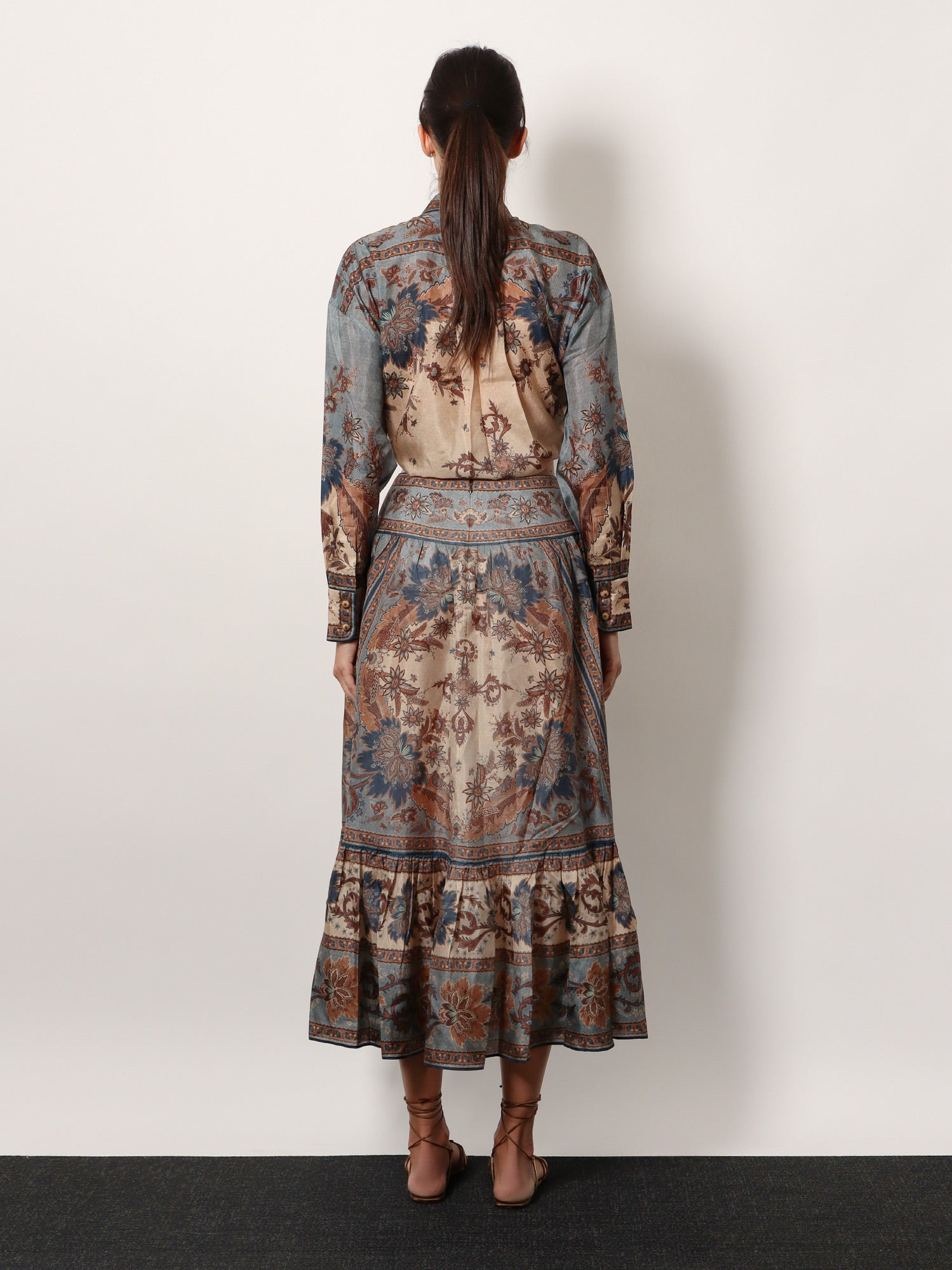 Zimmermann Ascension Tiered Midi Skirt - 3