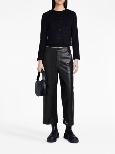 Proenza Schouler leather cropped straight-leg trousers outlook