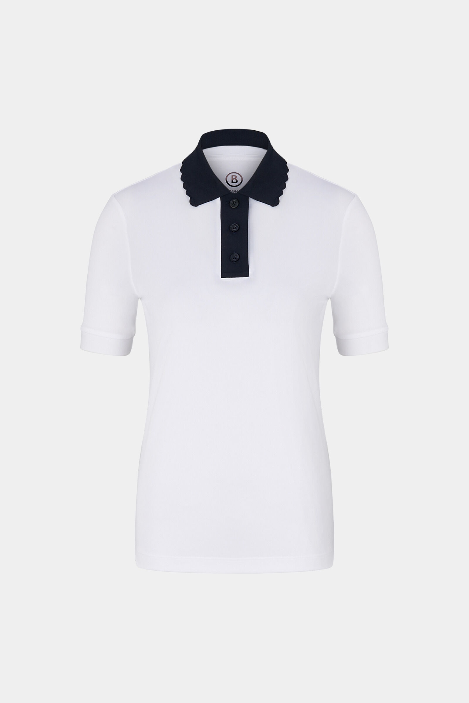 Carole Functional polo shirt in White/Navy blue - 1