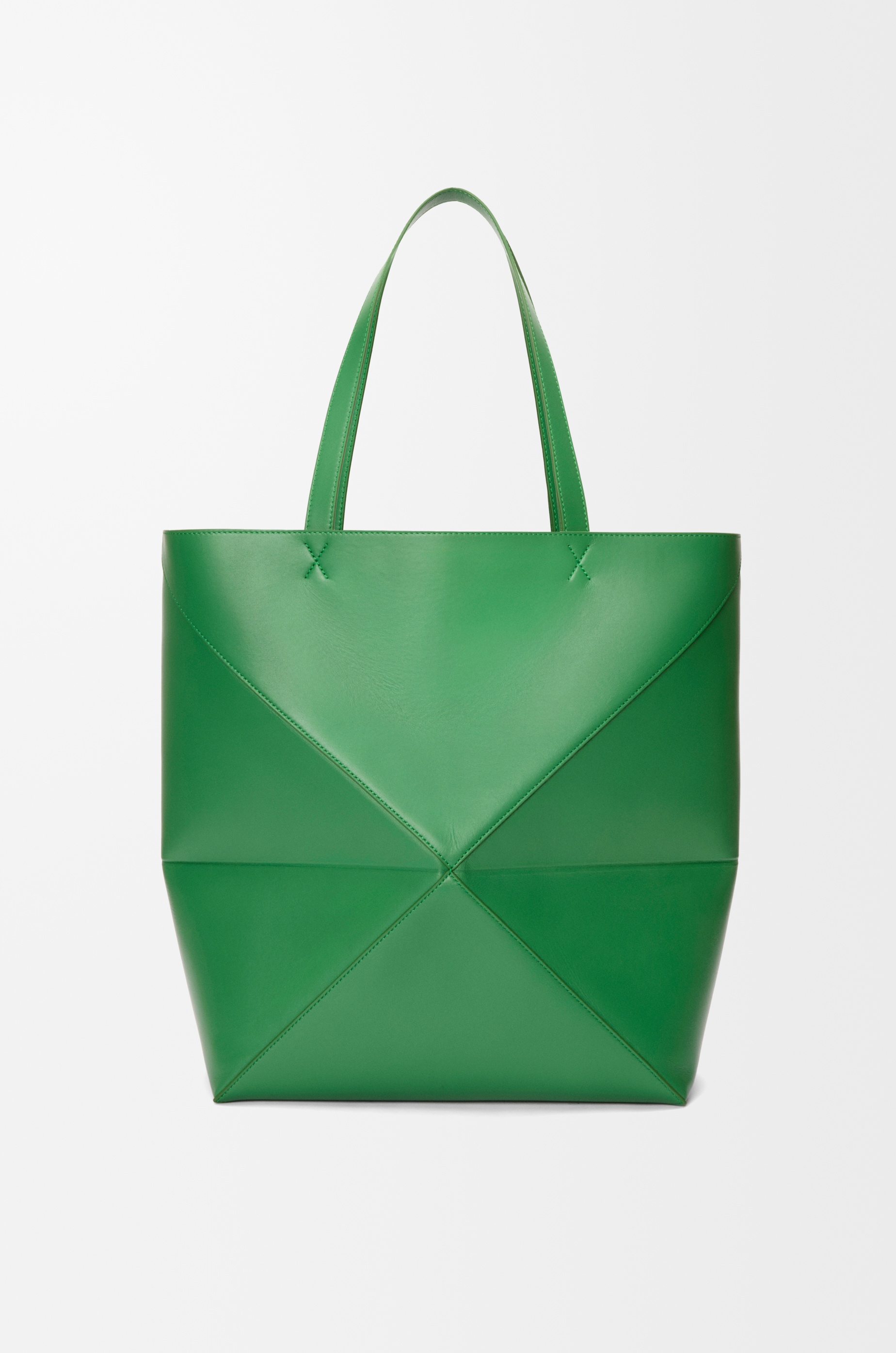 XL Puzzle Fold tote in shiny calfskin - 5