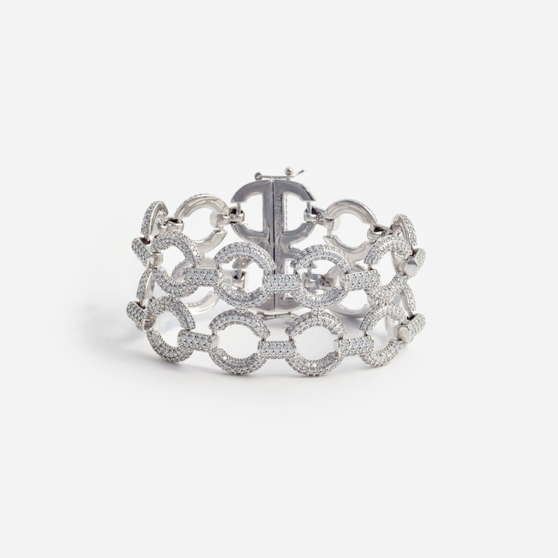 Double Crystal Link Bracelet - 1