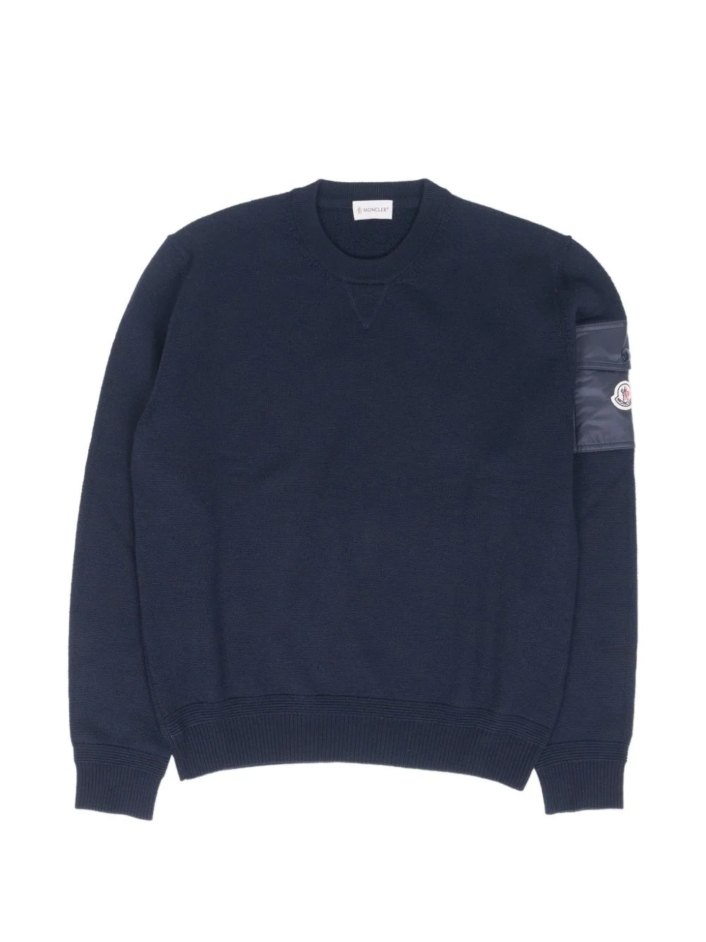 logo-patch crew-neck sweater - 1