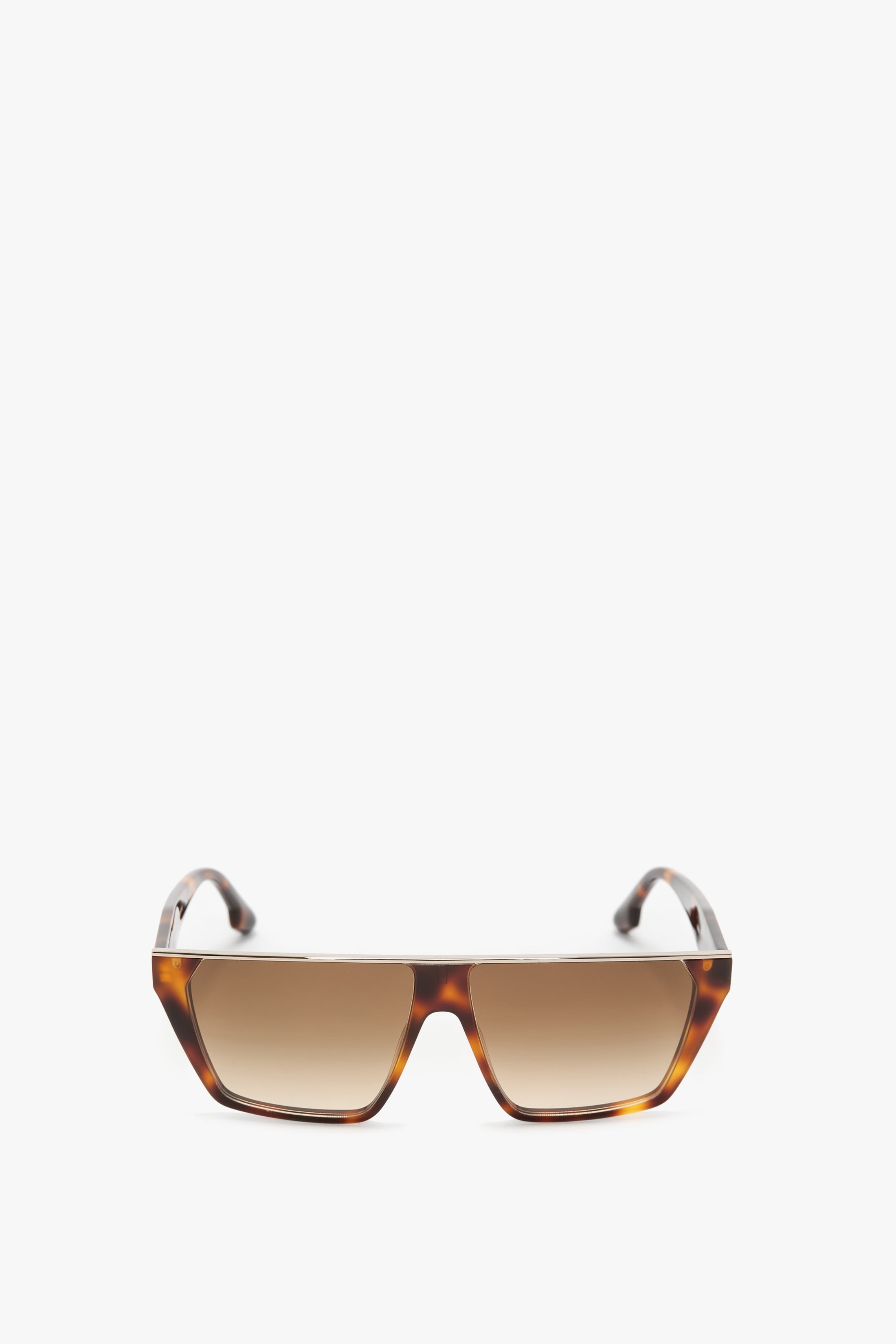 Flat Top Visor Sunglasses In Tortoise - 1