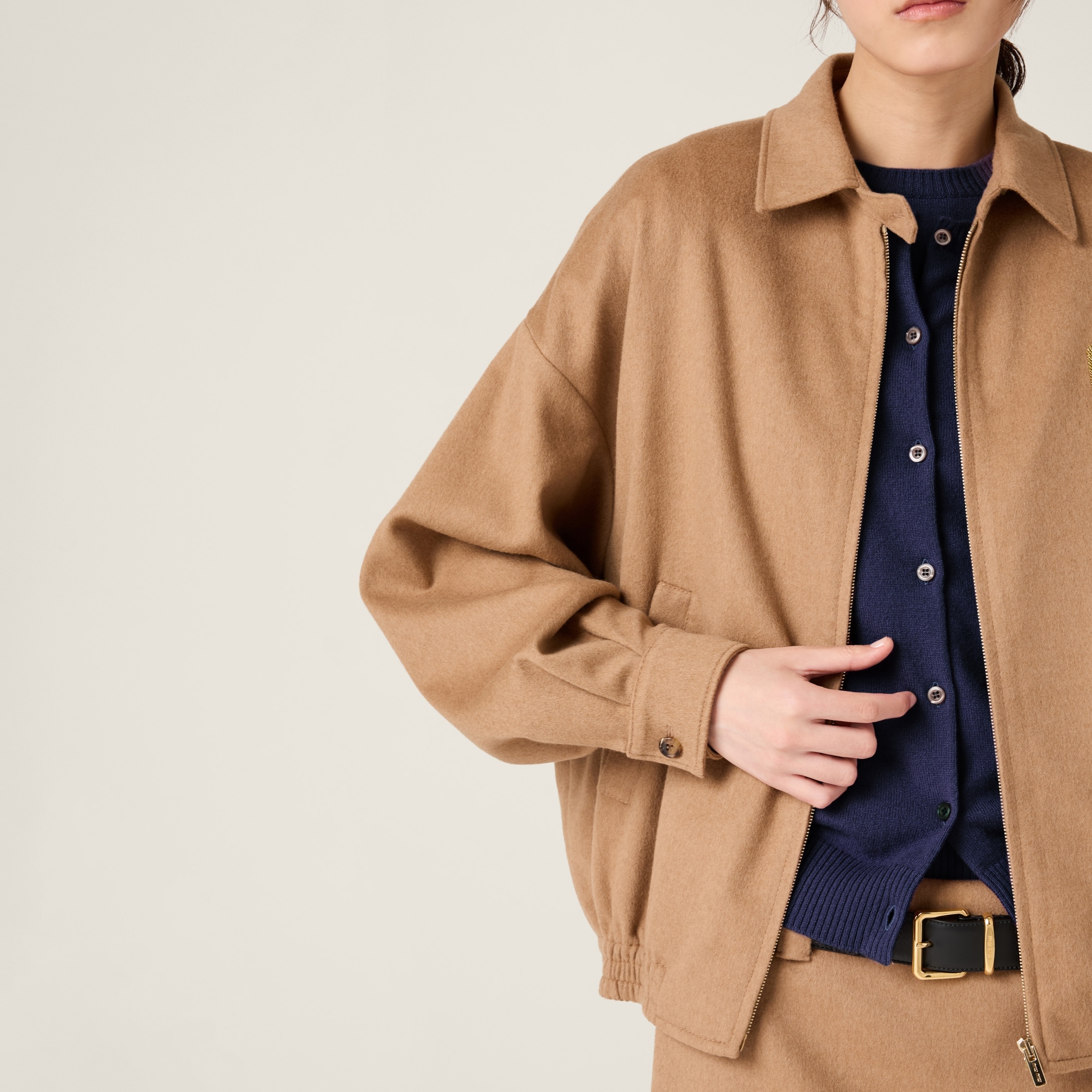 Camel-hair blouson - 4