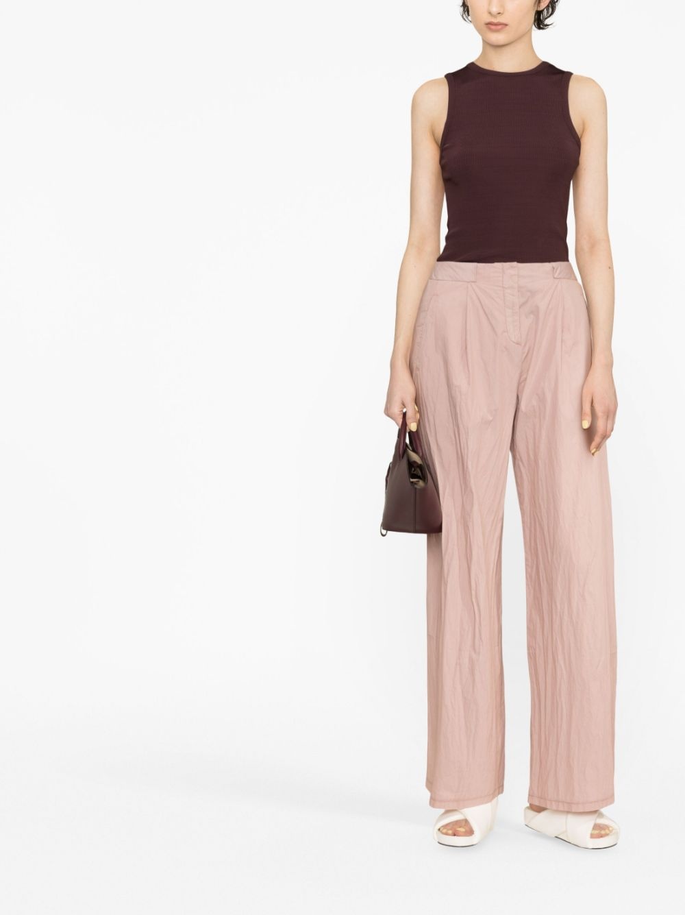 high-waisted wide-leg trousers - 2