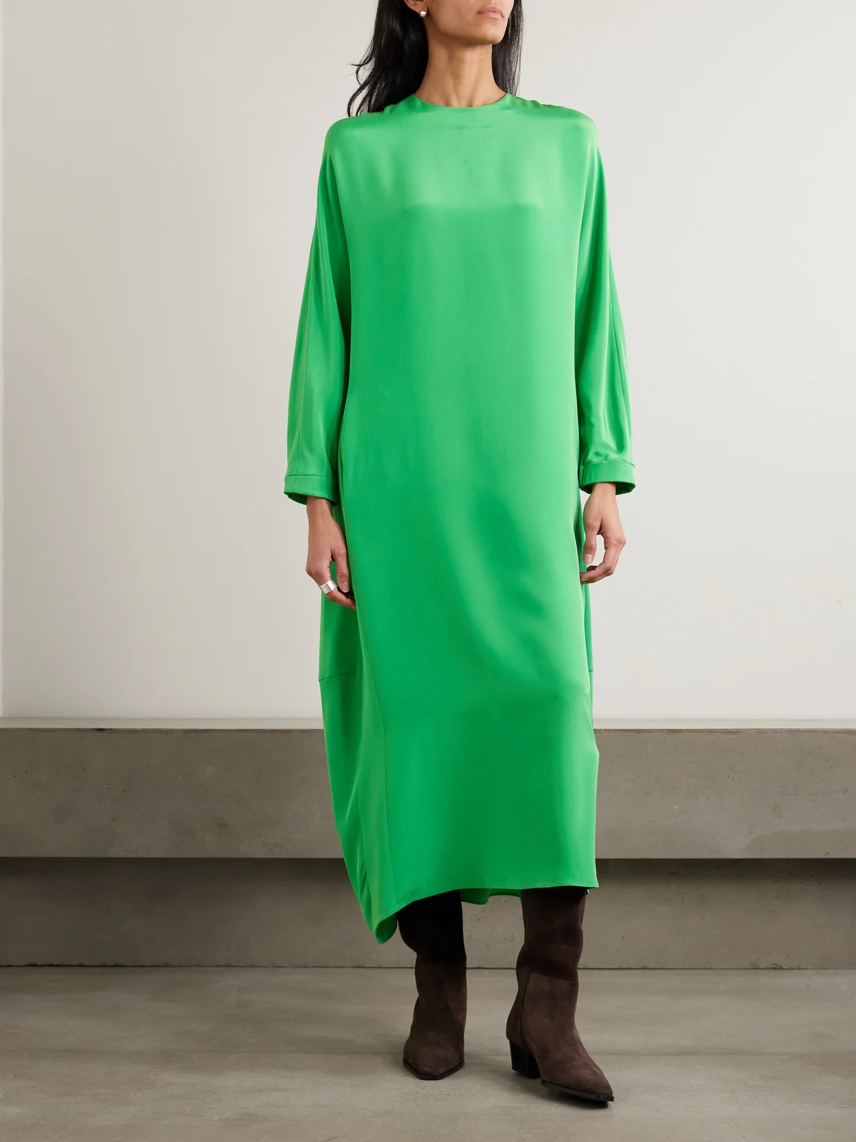 Tibi Silk Crepe De Chine Maxi Dress - 46376663162977133