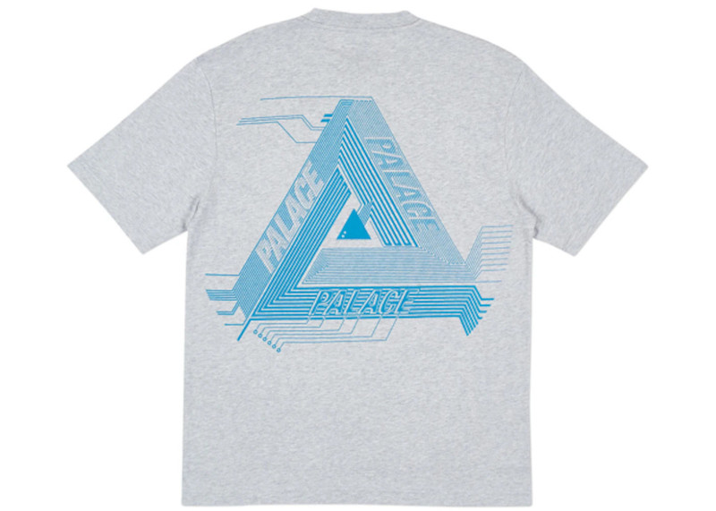 PALACE Palace Surkit T-Shirt Grey Marl/Blue outlook