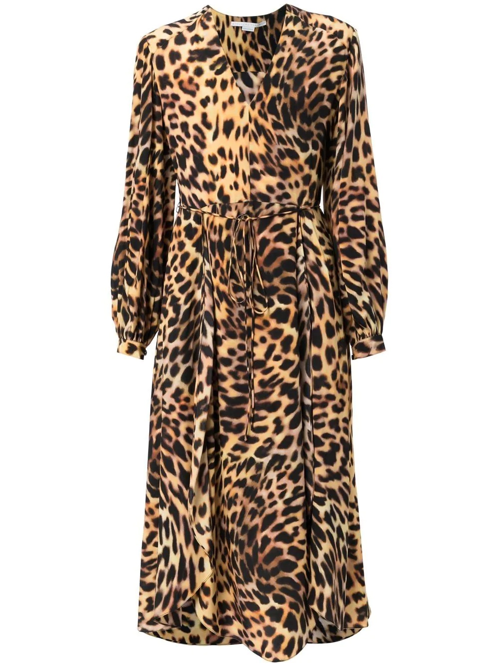 leopard-print midi dress - 1