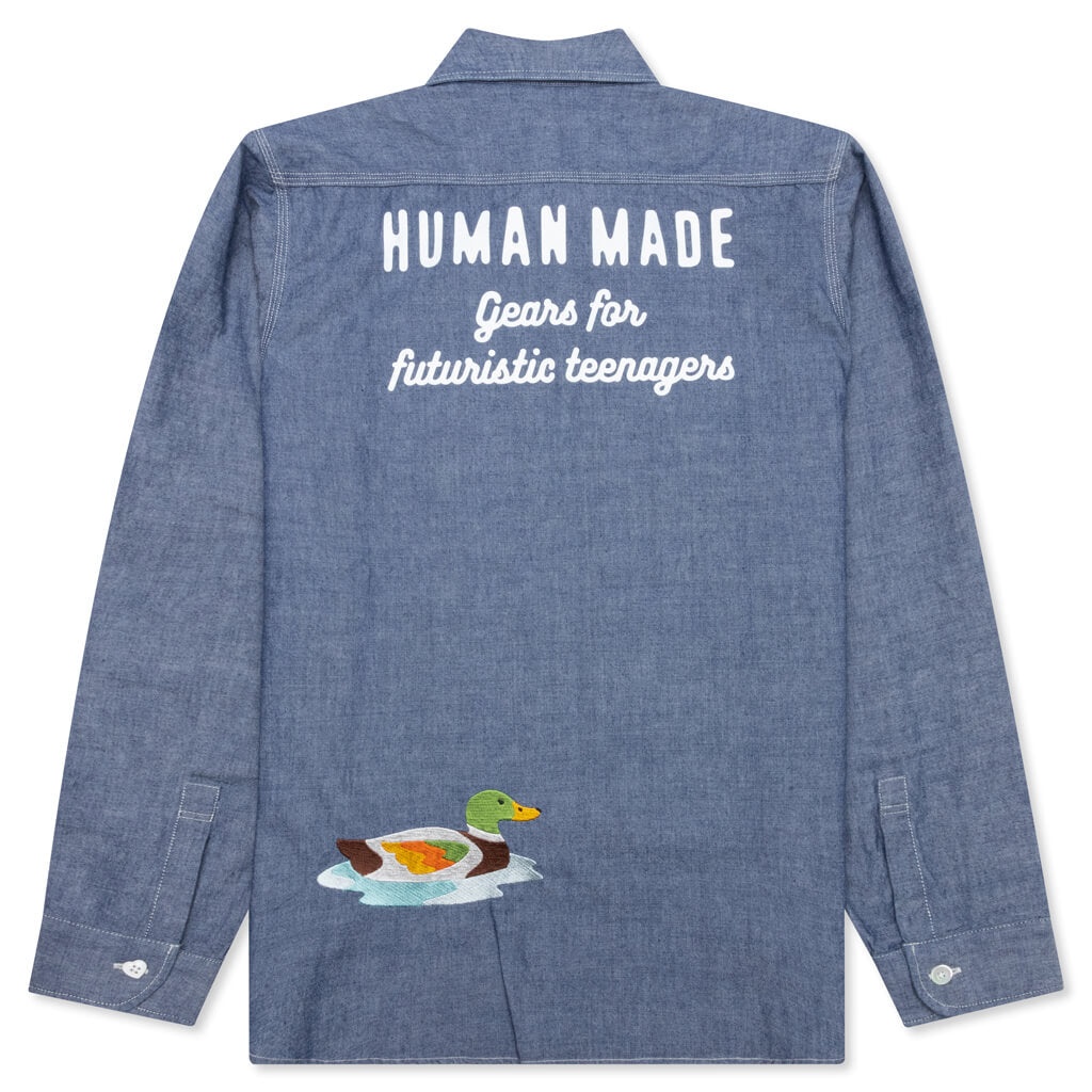 CHAMBRAY L/S SHIRT BLUE - 3
