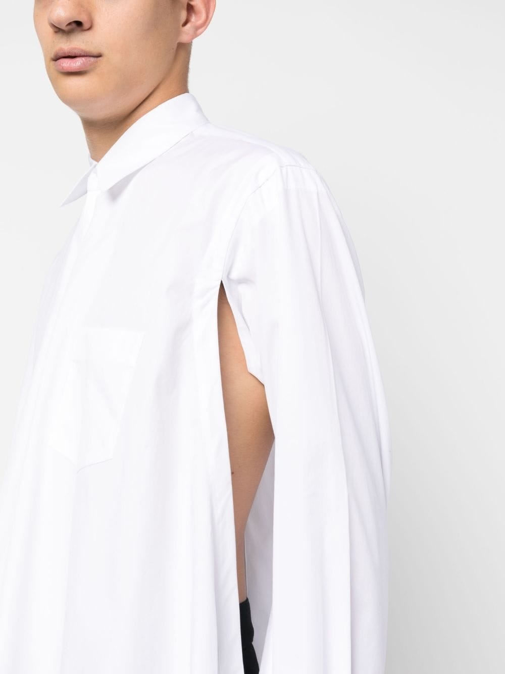 side-slits cotton shirt - 5