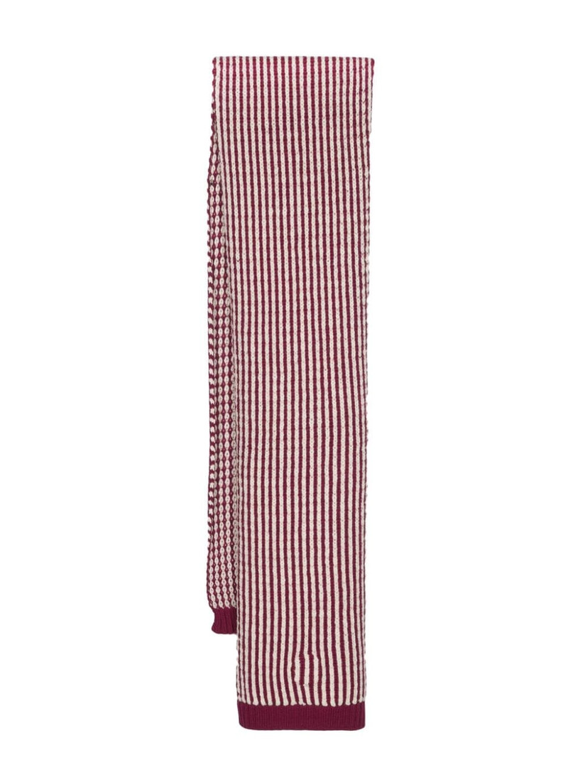 striped knitted wool scarf 1