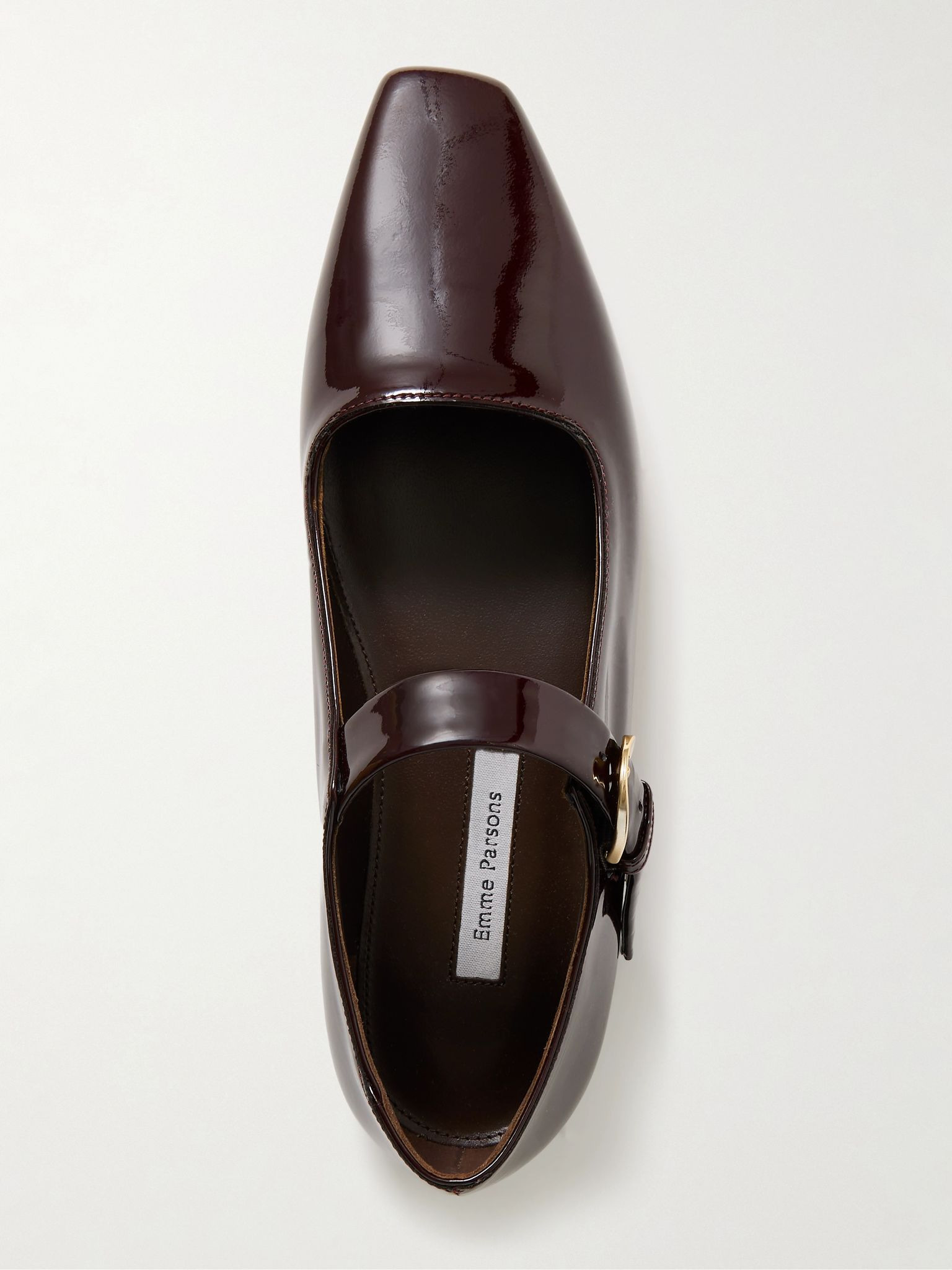 Tramonto patent-leather Mary Jane ballet flats Burgundy - 5