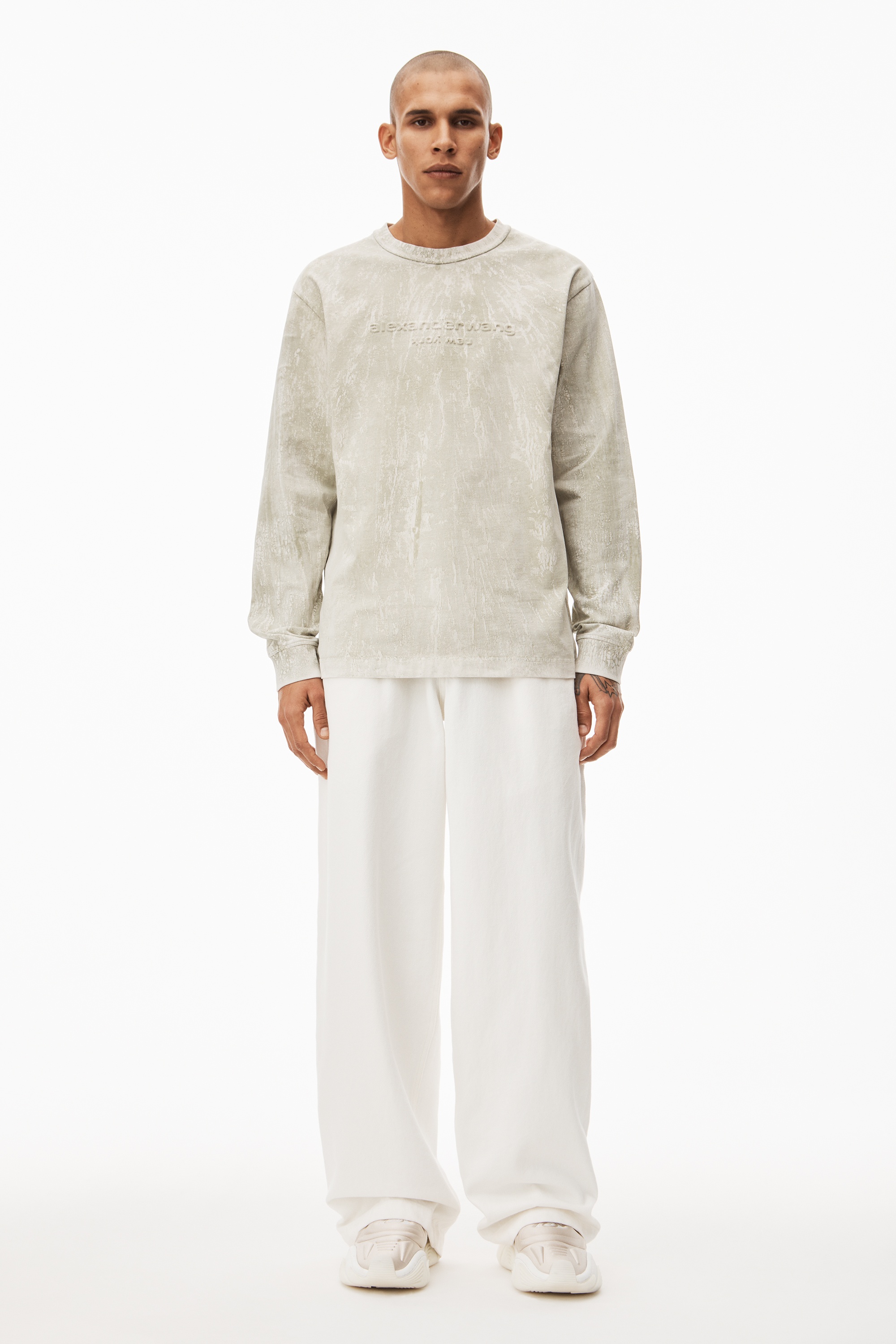 PLASTER DYED LONG SLEEVE IN COMPACT JERSEY - 6