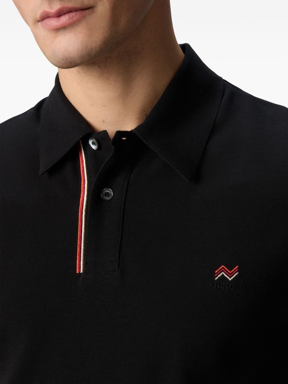 logo-embroidered polo shirt - 4