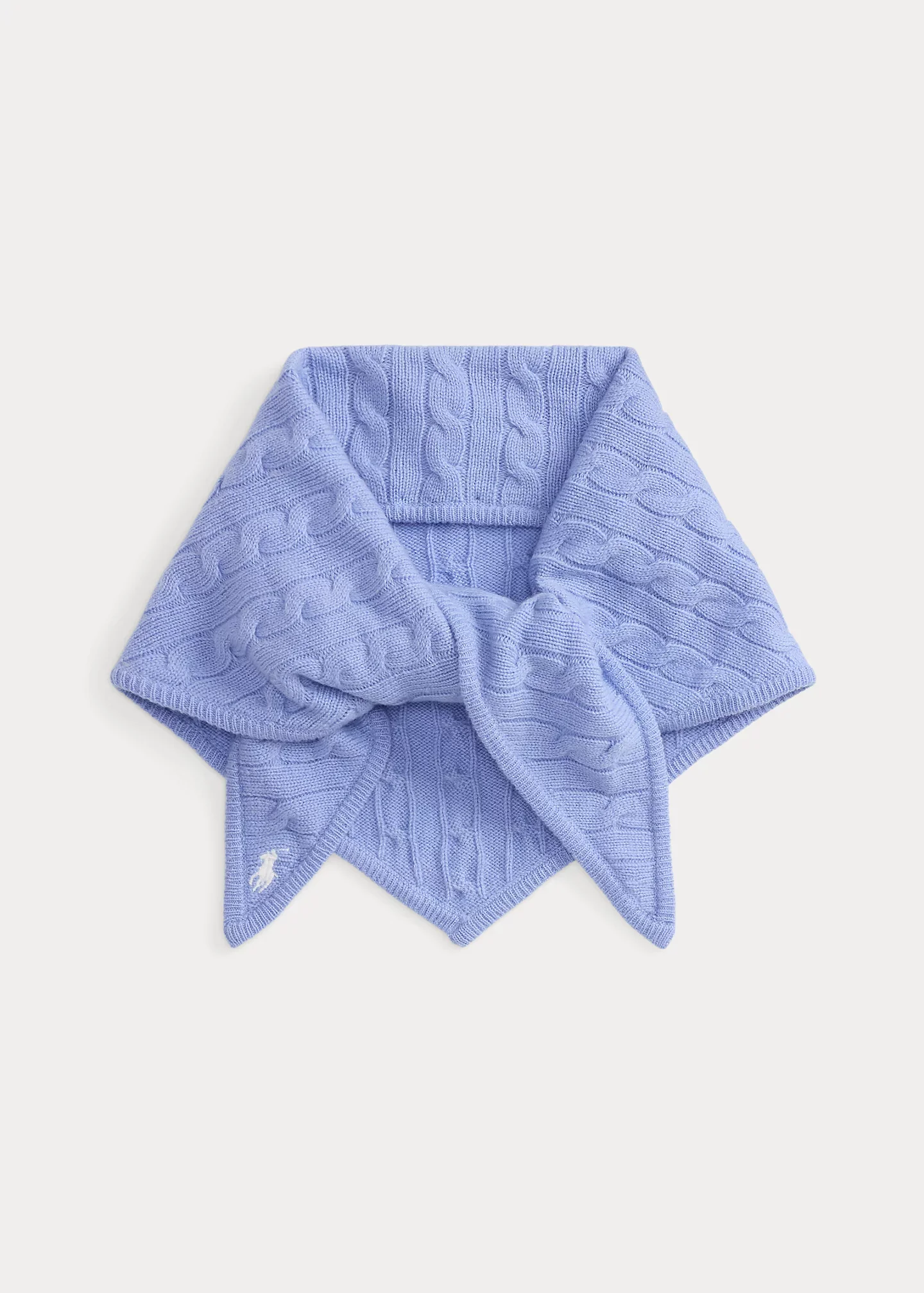 Wool-Cashmere Triangle Scarf - 1