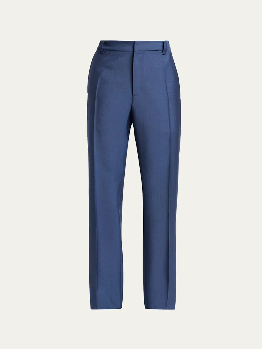 Men's Wool Pleated Trousers - 1