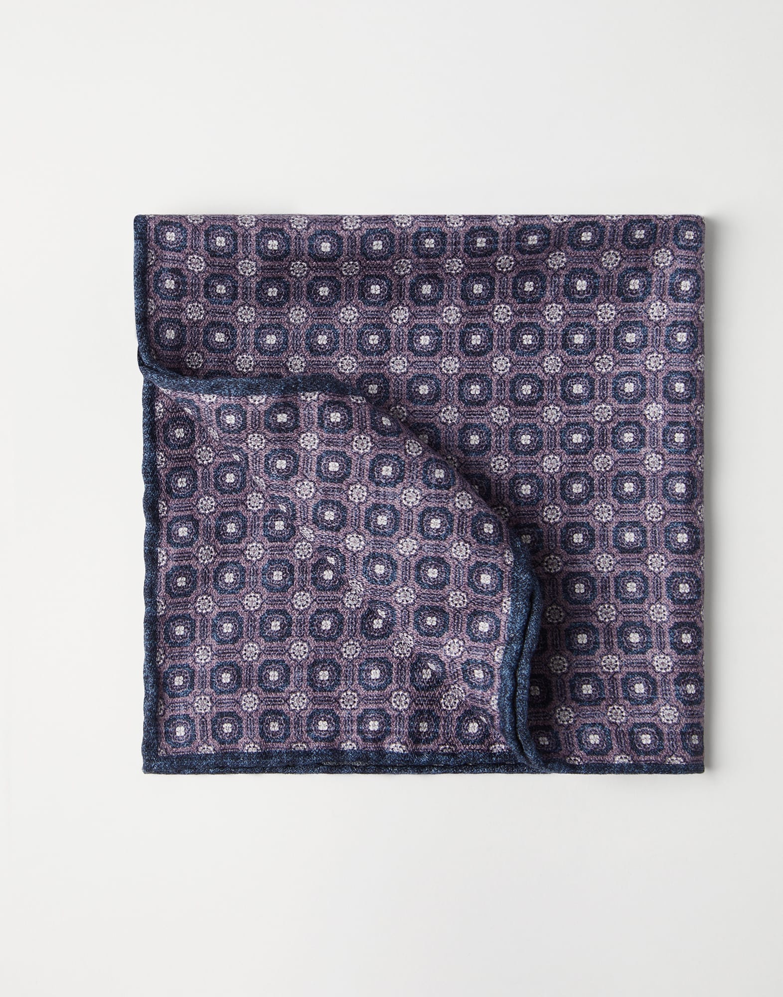 Silk pocket square with pattern - 1