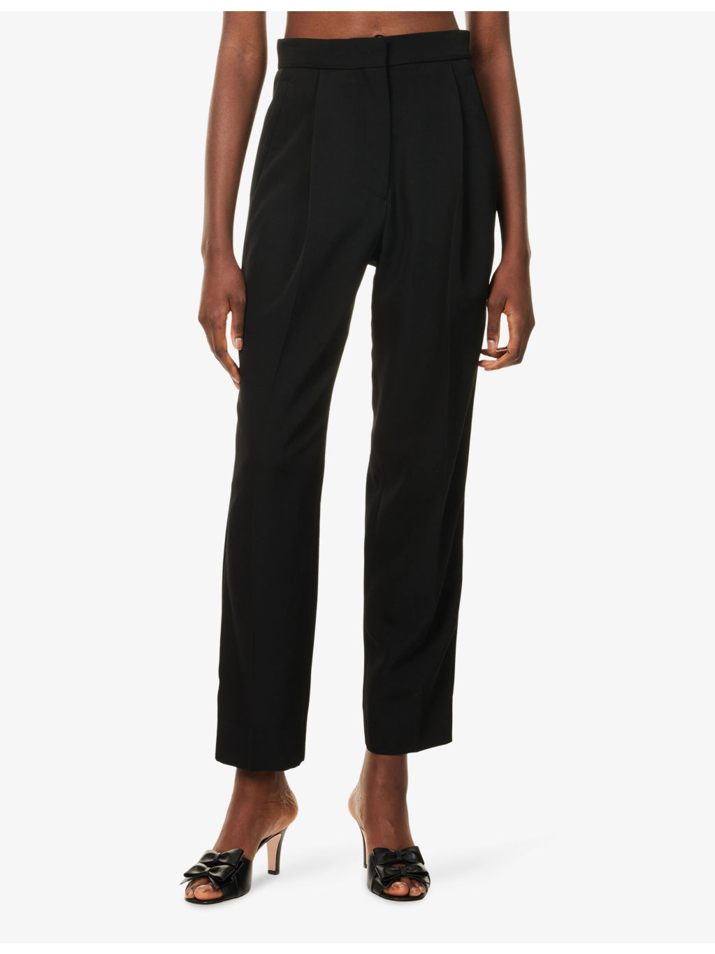Straight-Leg Satin-Trim Virgin-Wool Trousers - 3