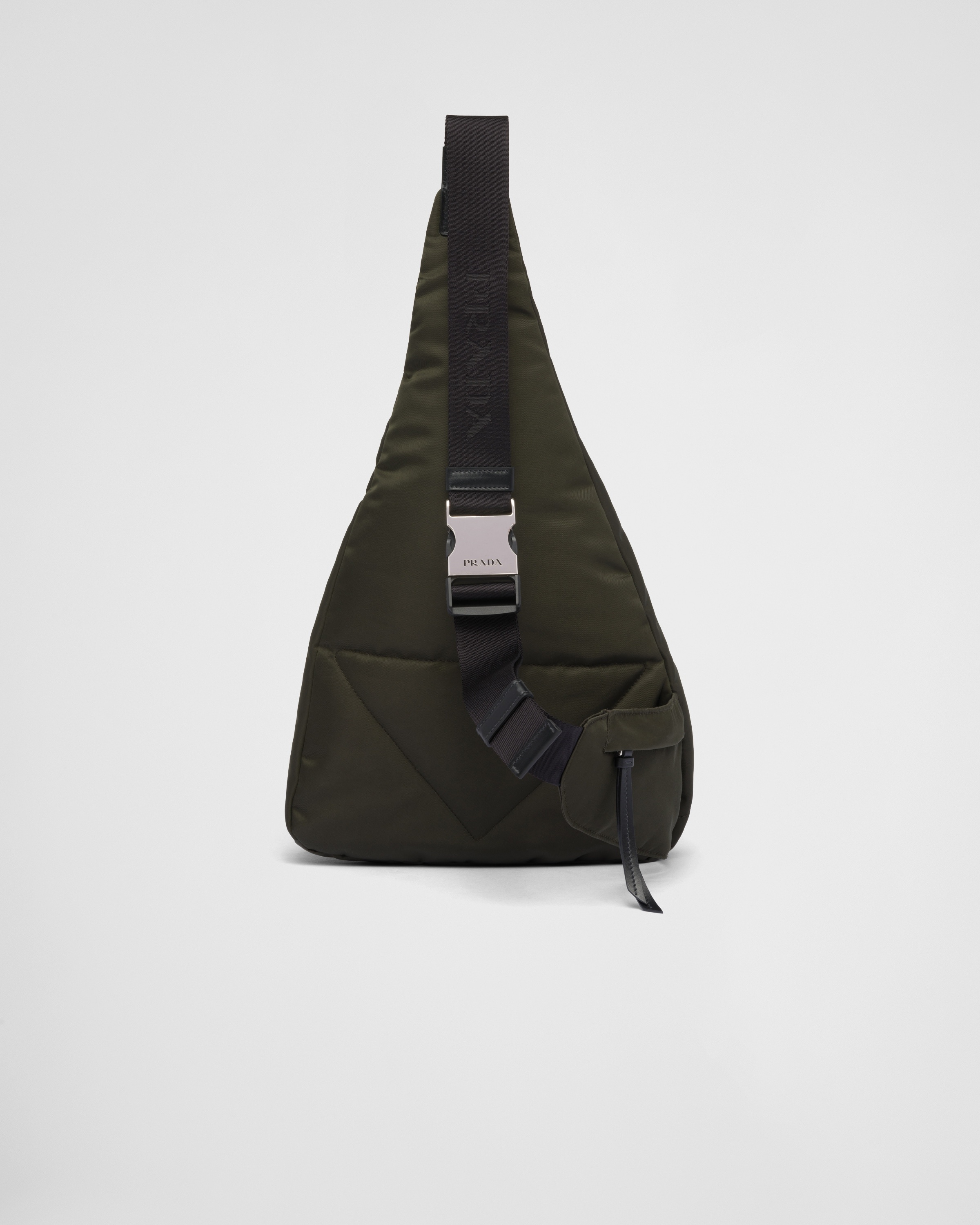 Re-Nylon and leather backpack - 3