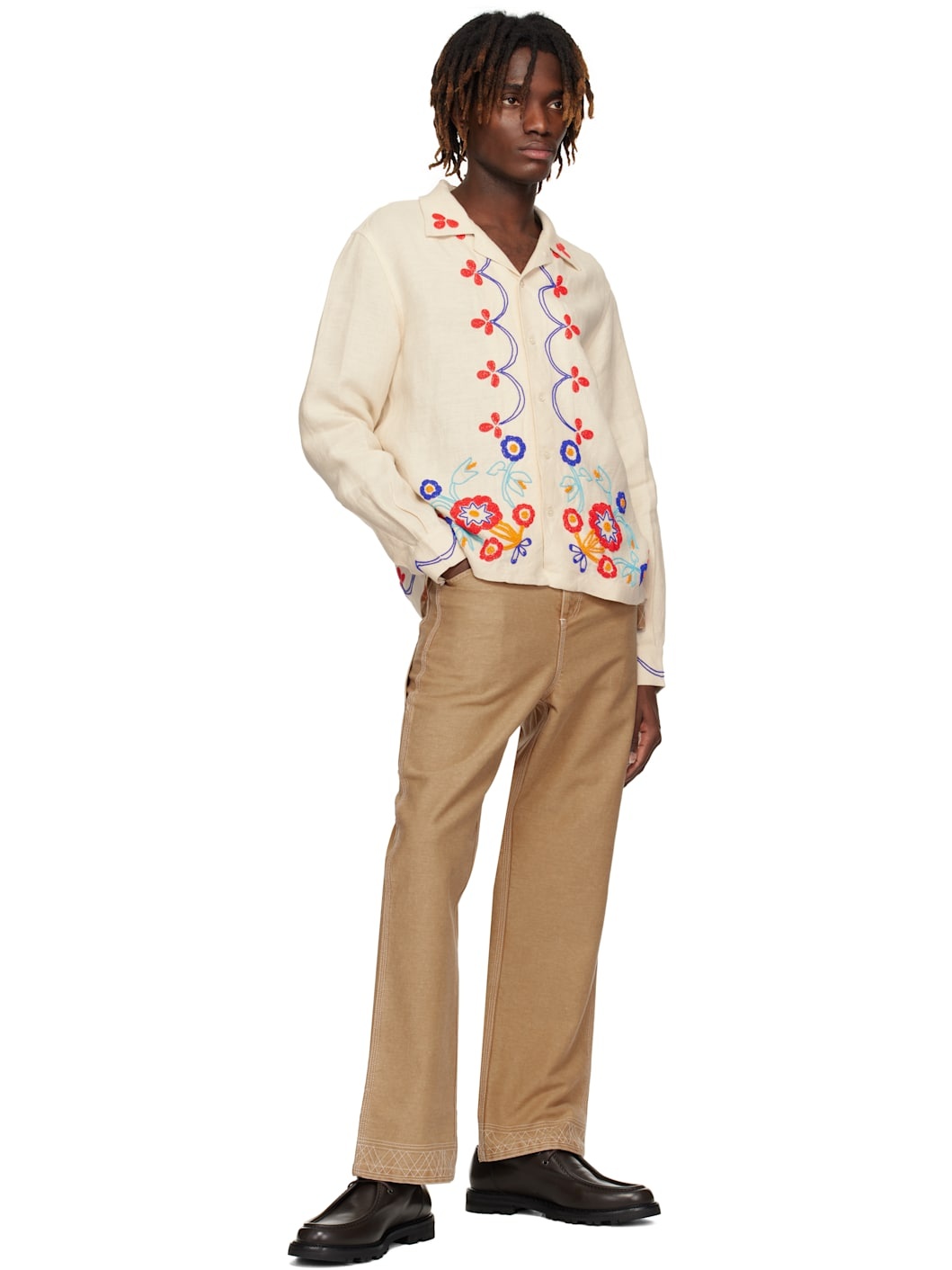 Off-White Beaded Garden Party Shirt - 4