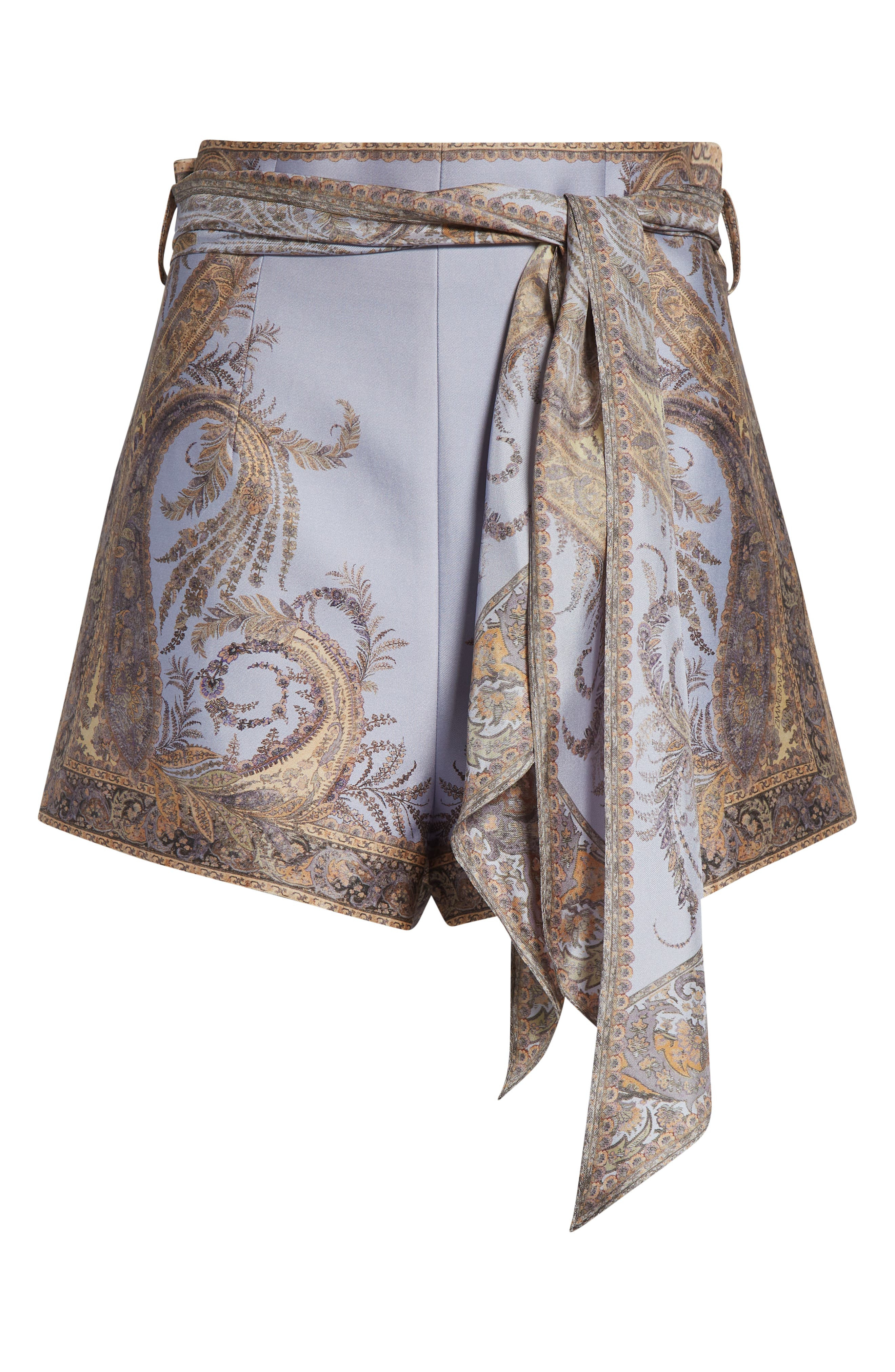 Zimmermann Hypnotic Paisley Wide Leg Shorts in Lilac Paisley at Nordstrom - 6