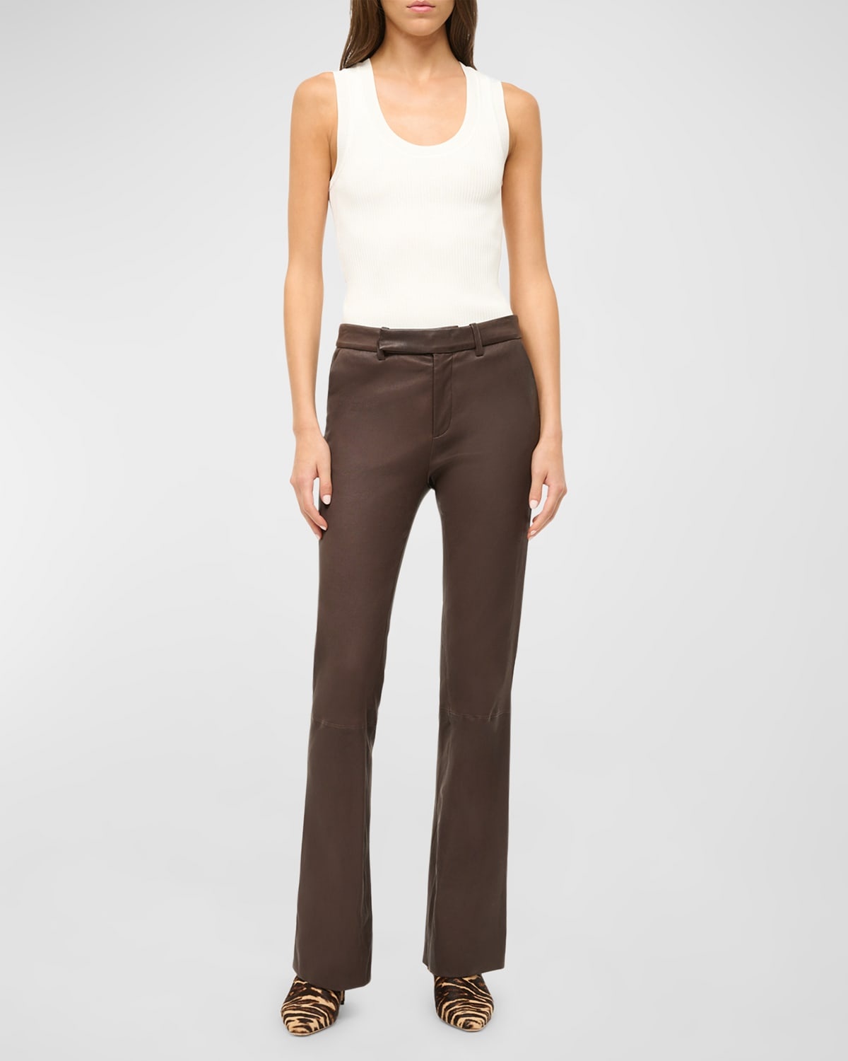 Hanover Leather Bootcut Pants - 2