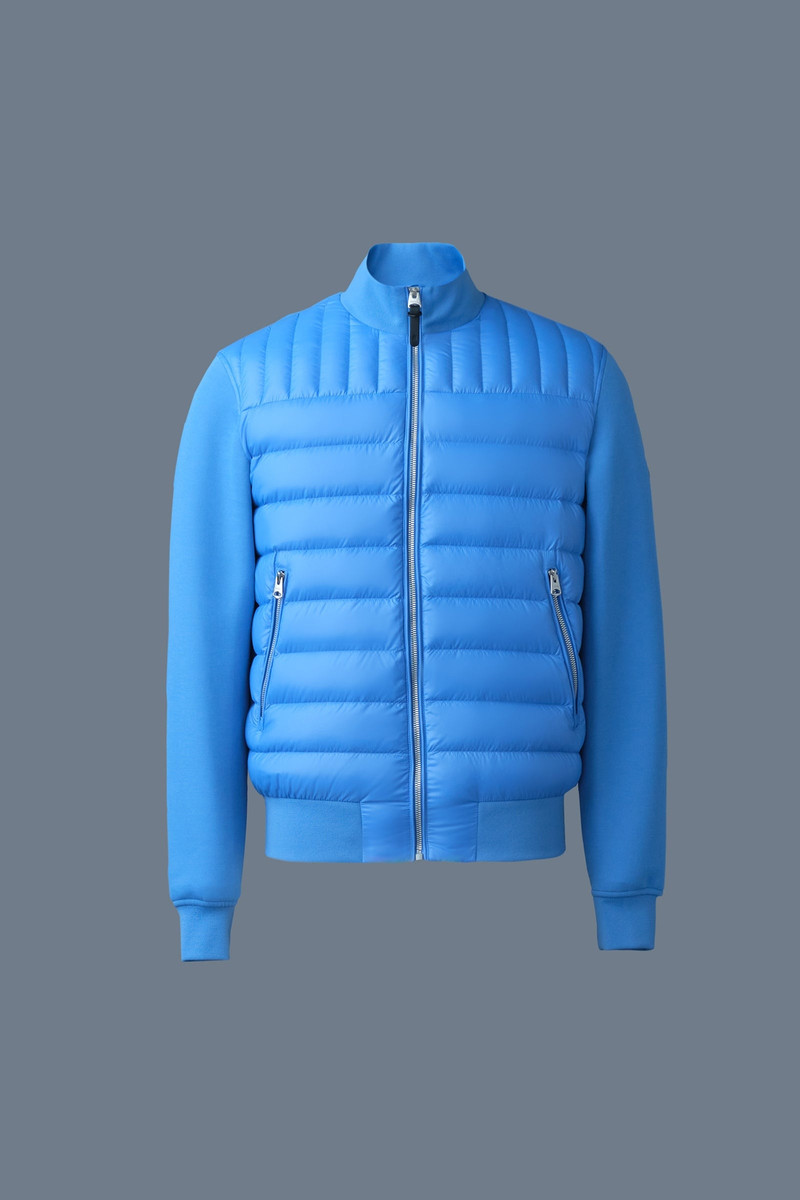 COLLIN-R Nano Down Mixed Media Bomber Jacket 1