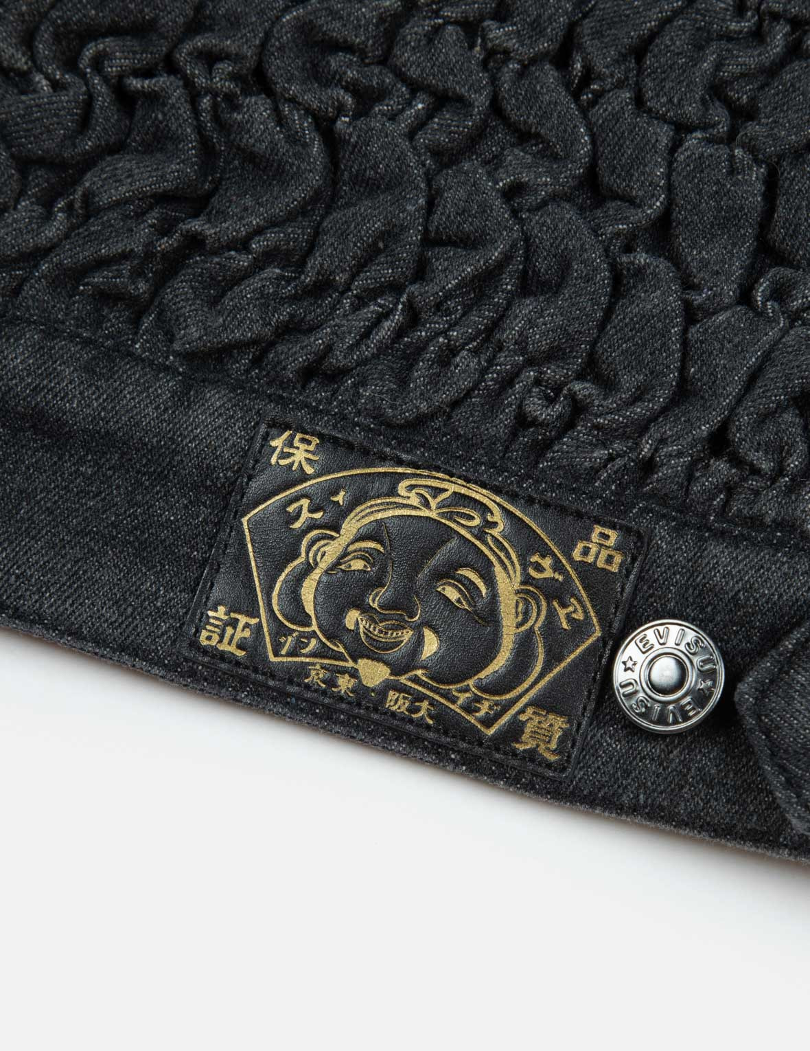 SEAGULL EMBROIDERY TEXTURE OVERSIZED DENIM JACKET - 11