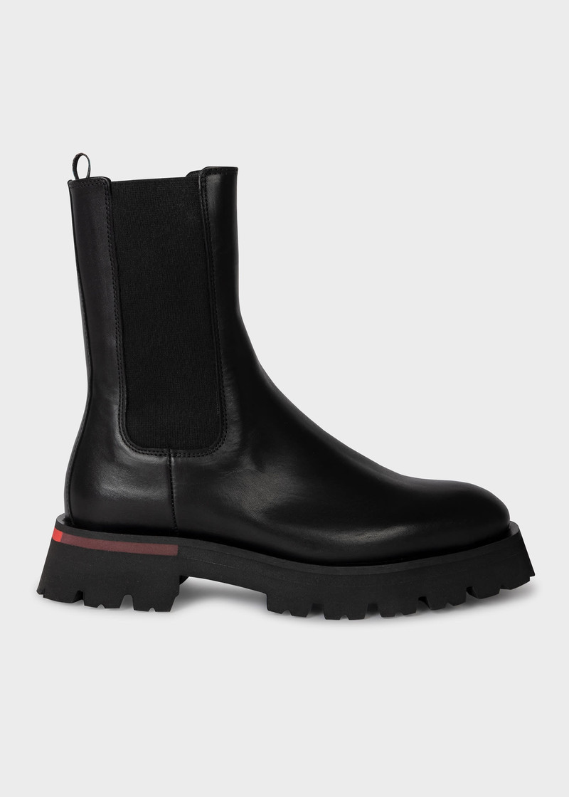 Black Leather 'Fallon' Chelsea Boots 1
