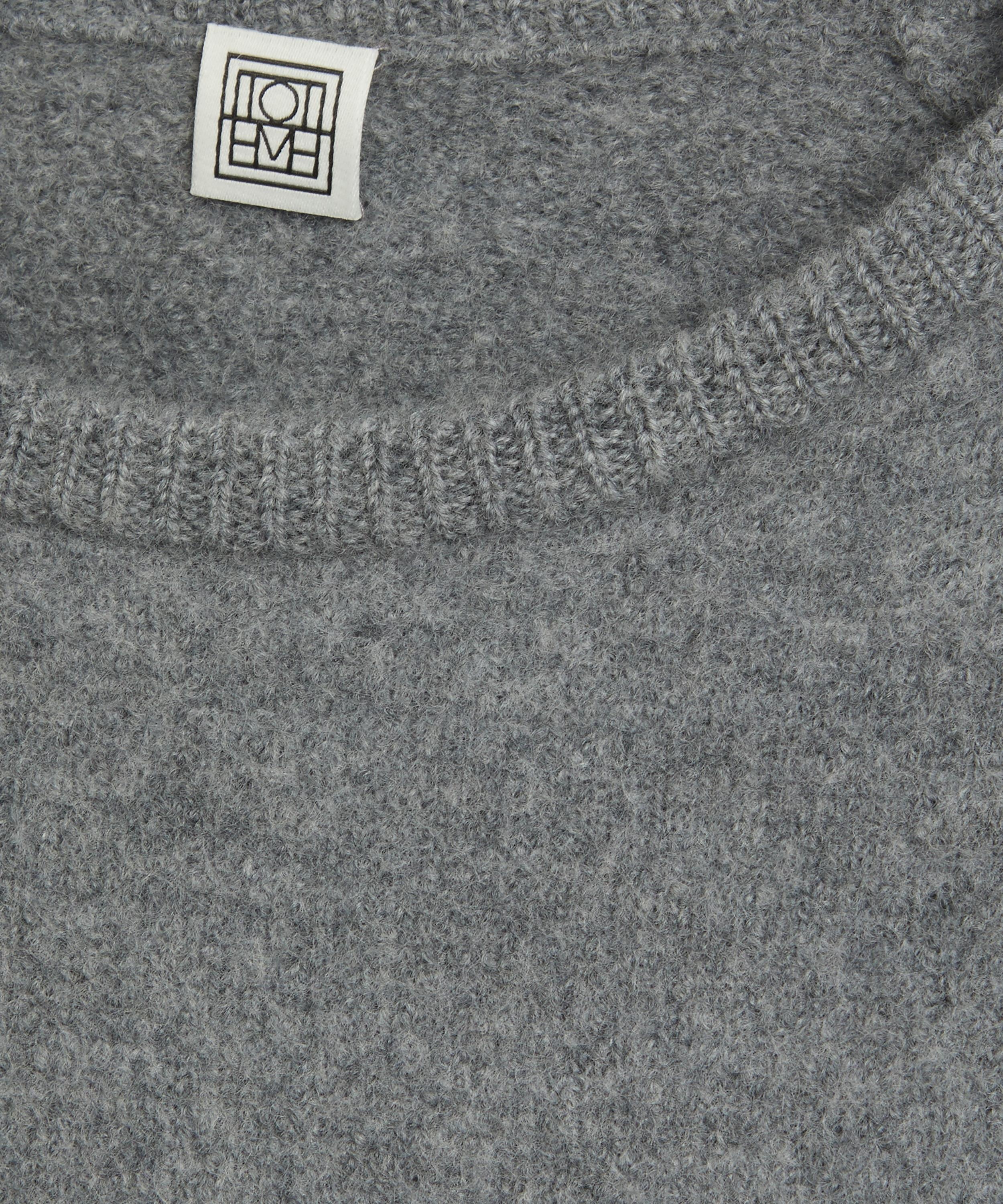 Crew-Neck Wool Knit Sweater - 2