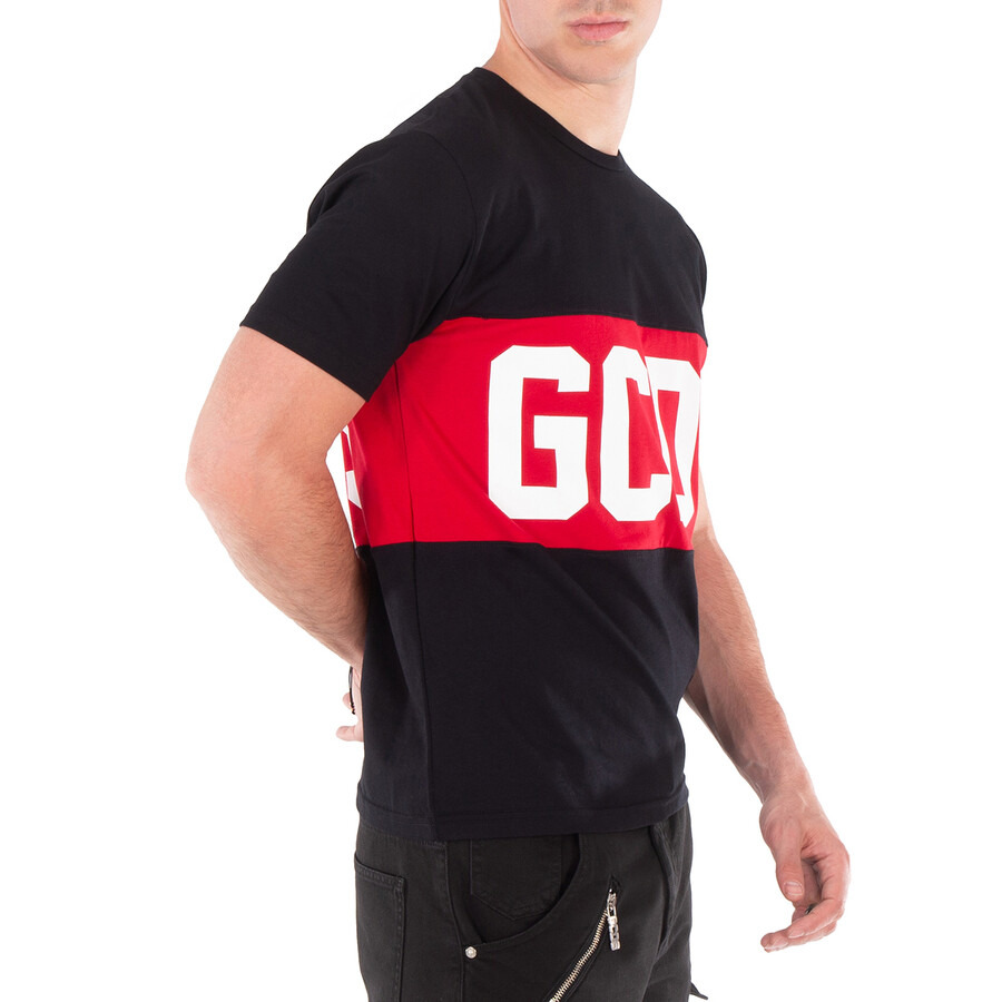 GCDS Black Logo Band Cotton T-Shirt - 2