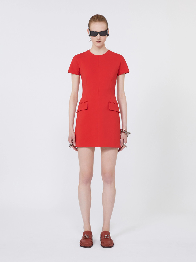 Sportmax MITO Jersey hourglass dress - CORAL outlook
