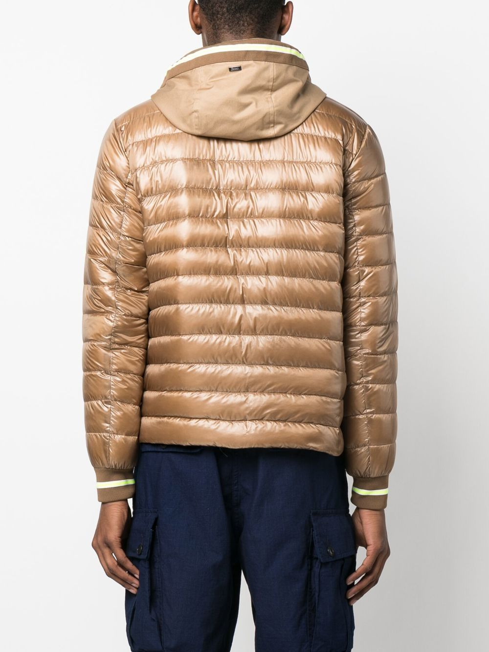 drawstring hooded down jacket - 4