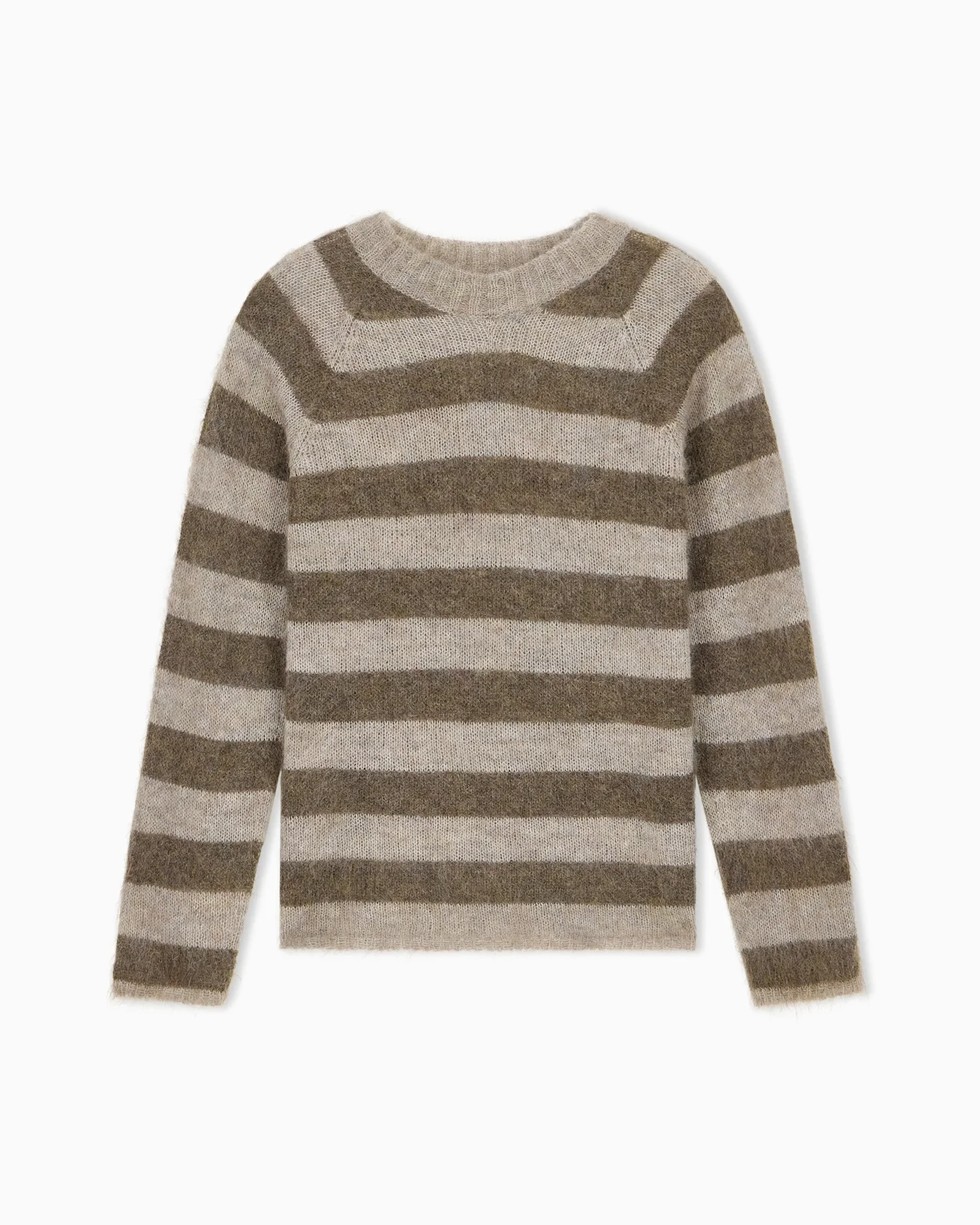 STRIPED MOHAIR WOOL BLEND SWEATER - 1