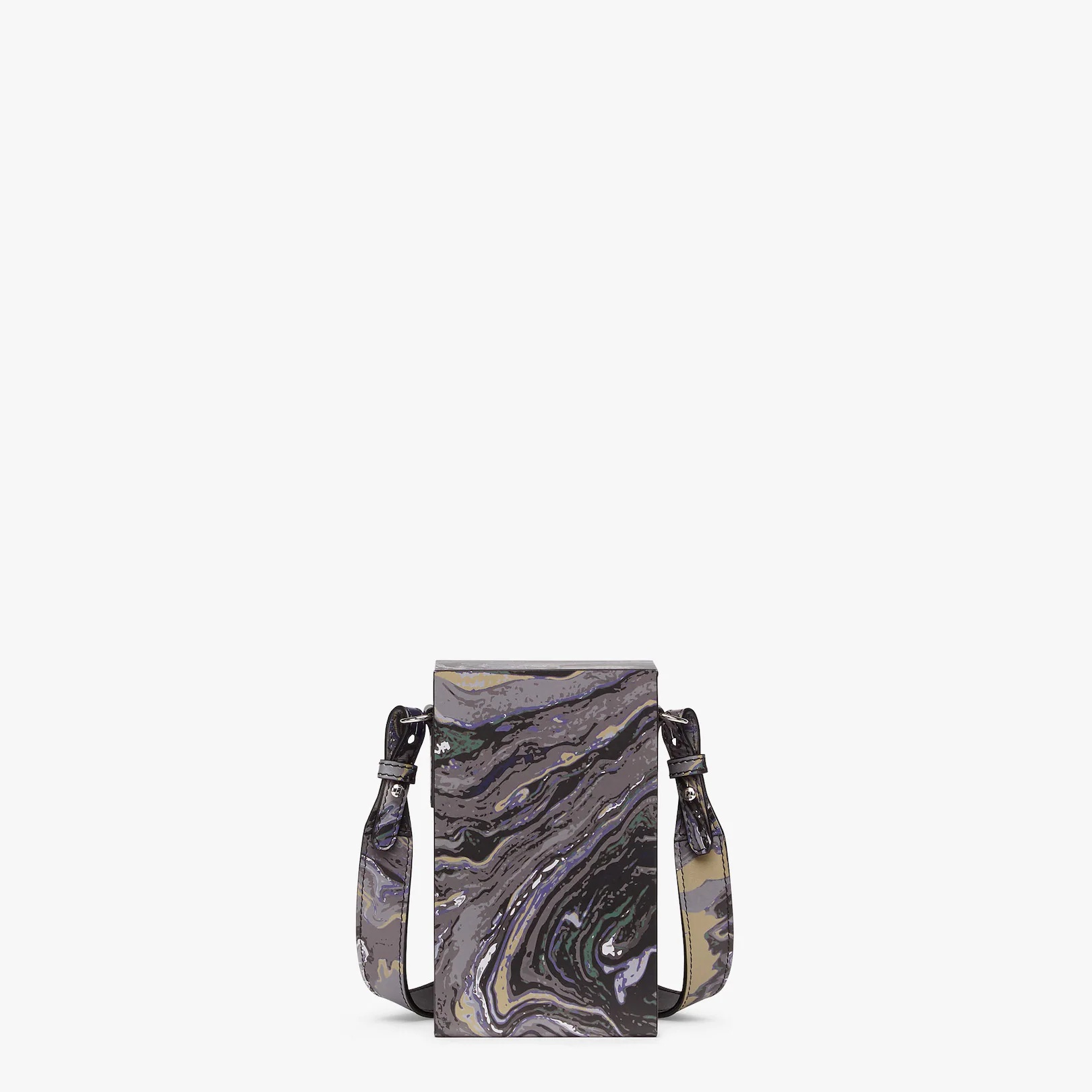 Marble-print leather bag - 3