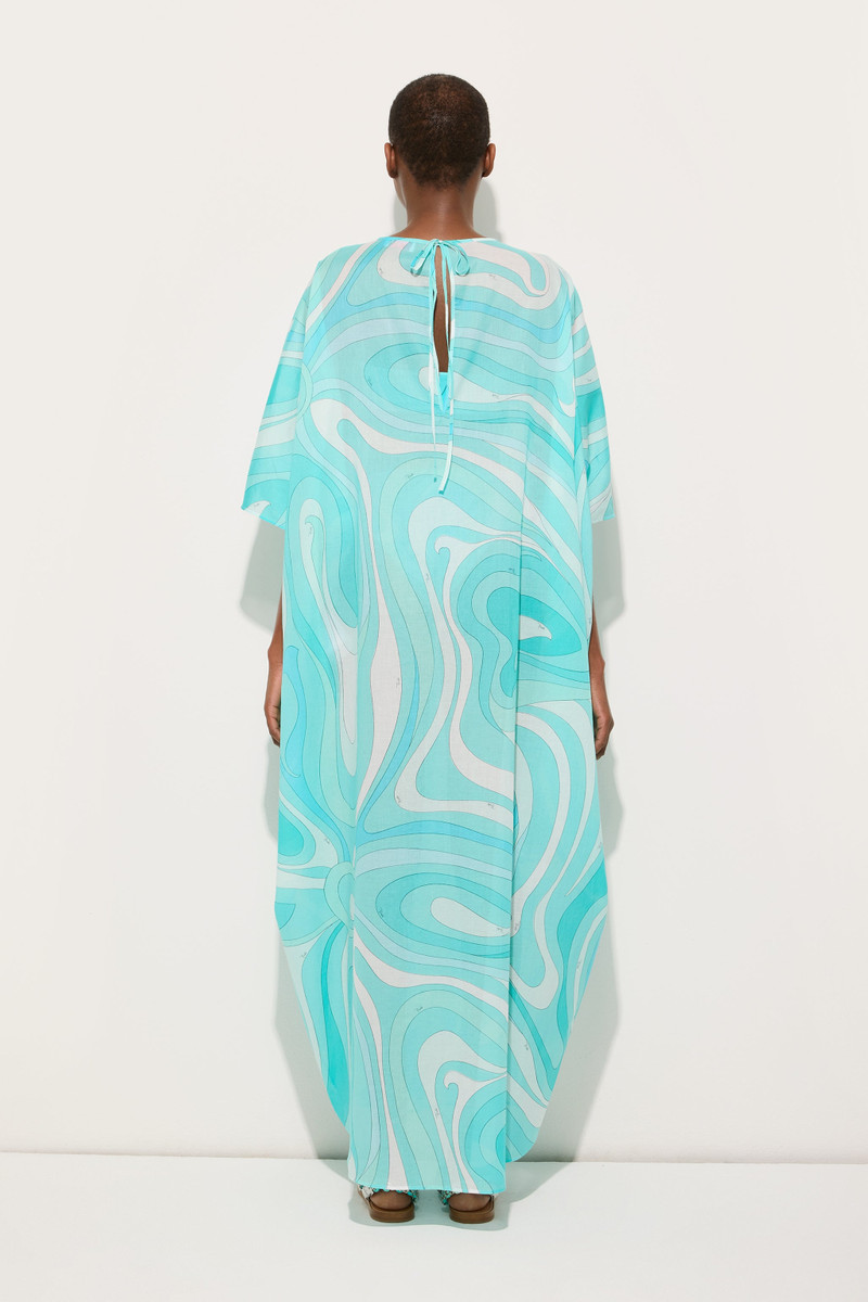 MARMO PRINT LONG COTTON KAFTAN 4
