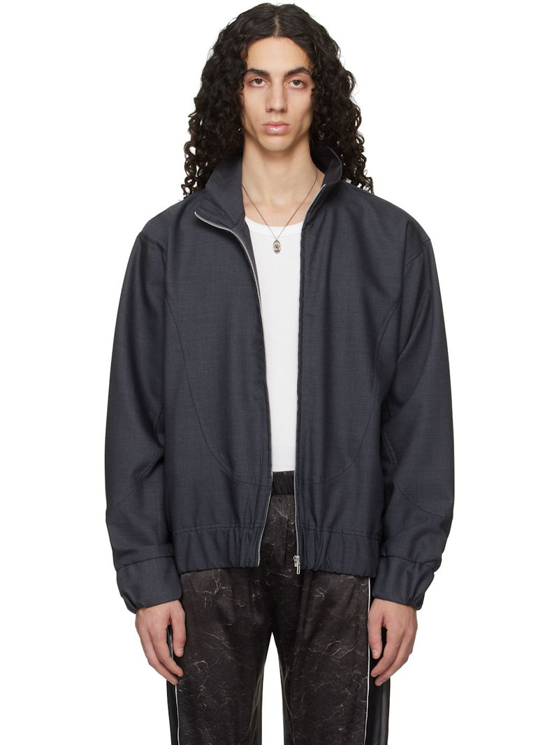 Gray Wool Track Jacket 1