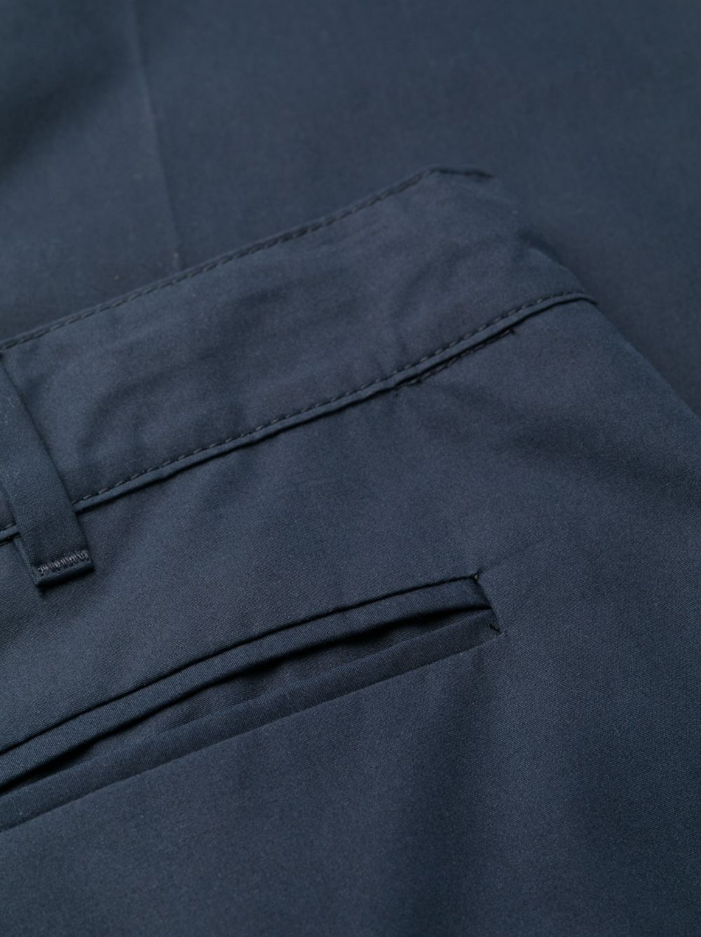 drawstring-waist cotton trousers - 7
