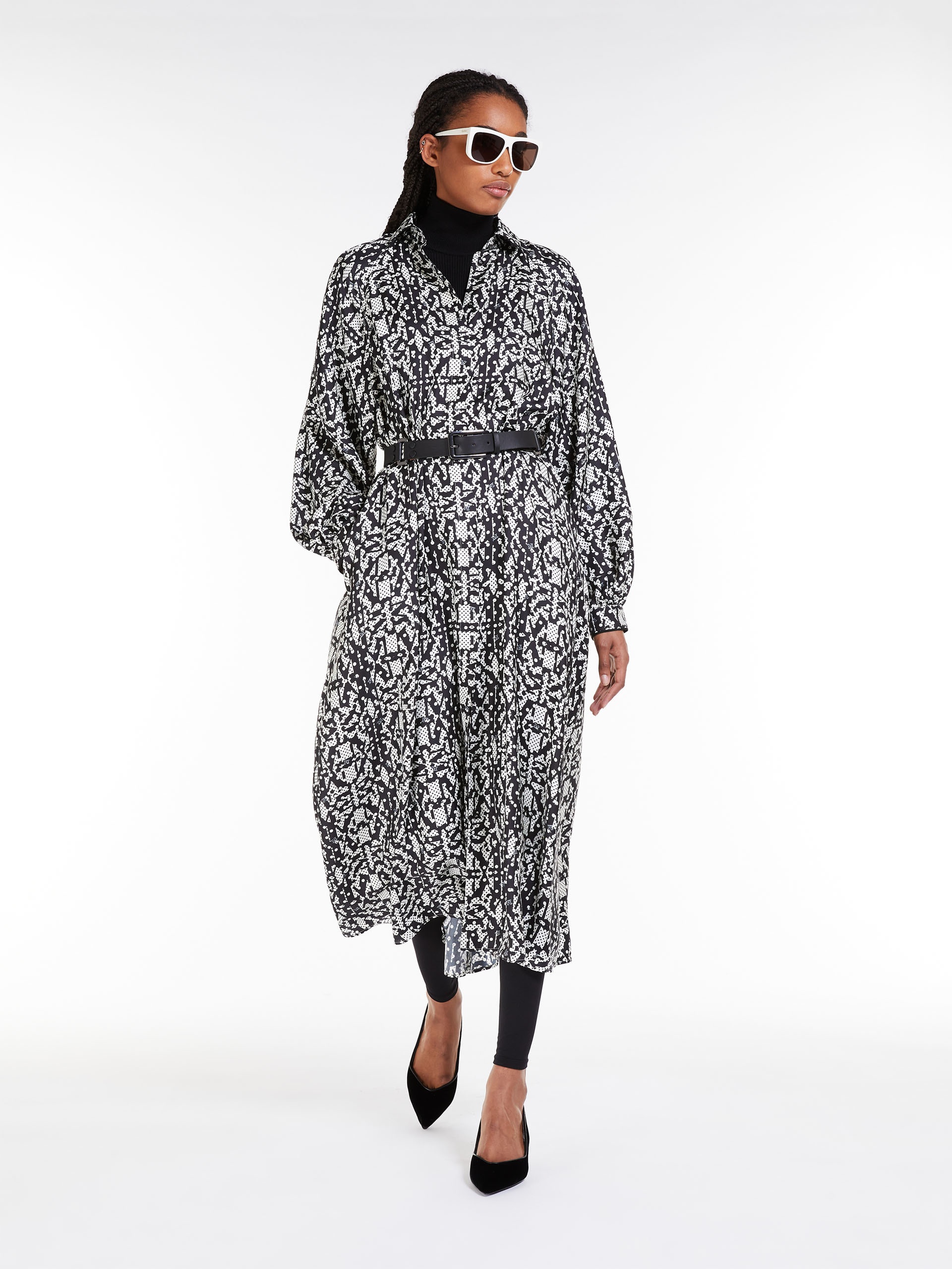 ALPE Printed silk shirt dress - 2